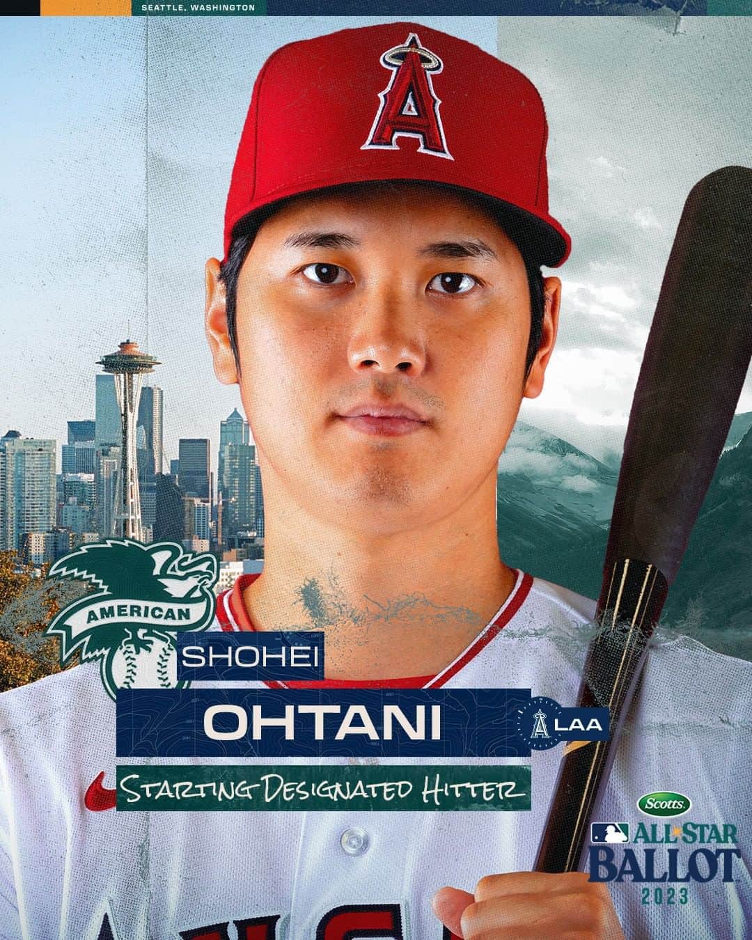 MLBさんのインスタグラム写真 - (MLBInstagram)「@shoheiohtani is headed to the #AllStarGame!  He's your leading AL vote-getter through Phase 1 and has automatically earned the starting DH spot.」6月23日 7時05分 - mlb
