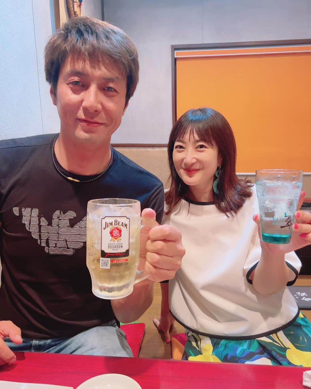 山本隆弘のインスタグラム：「ラジオ番組で6年間共にしたシュクちゃんと久々に🍻 色々と話も弾み何杯飲んだかな🤣  同級生がオーナーの焼肉屋さん🥩 いつ行っても美味しい！  #サタスポメンバー #焼肉金栄  #テール焼き」