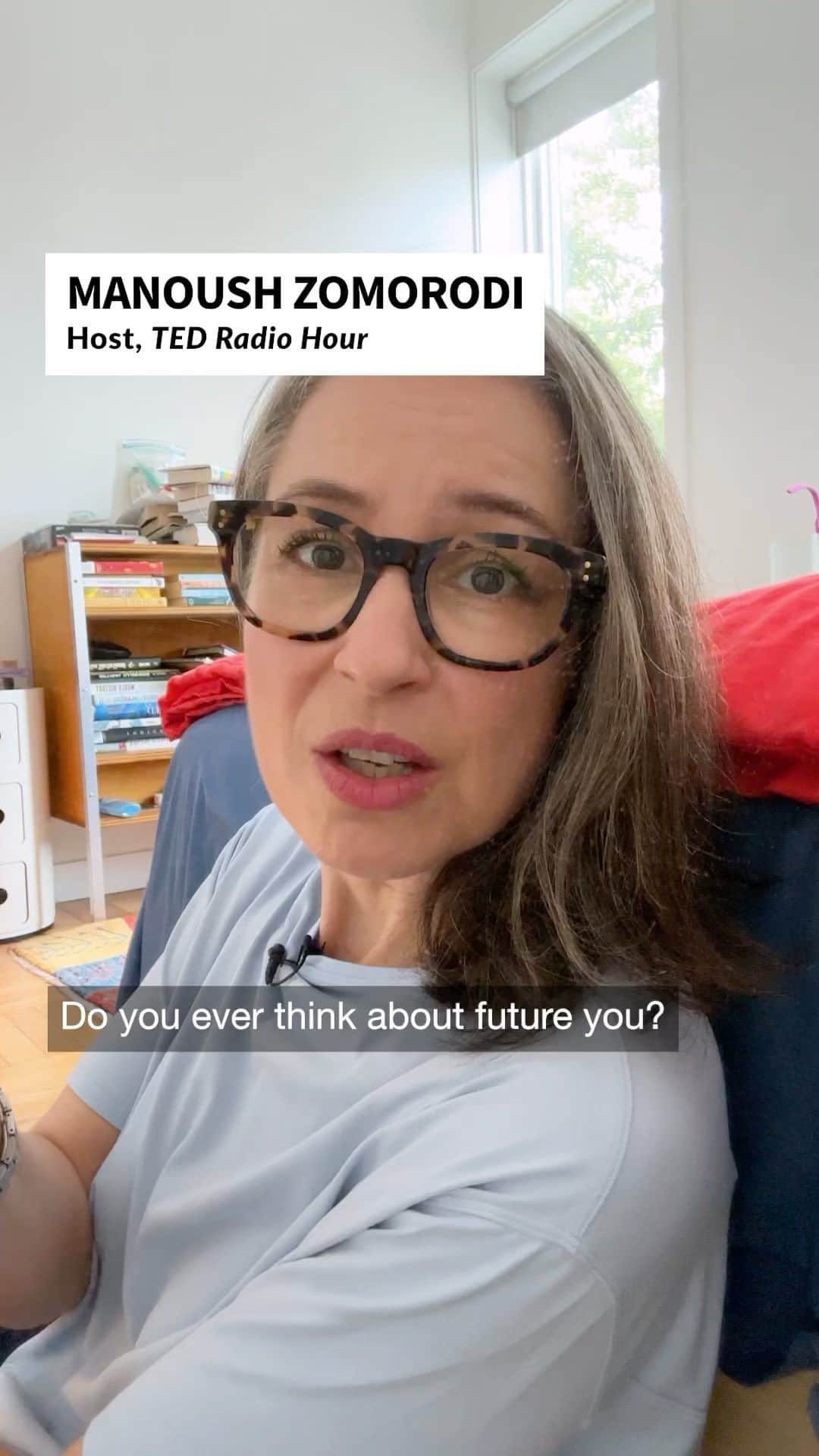 TED Talksのインスタグラム：「Who is future YOU? #TEDRadioHour Host: @manoushz • Manoush Zomorodi/NPR Producers: @catiedull • Catie Dull/NPR, Andrea Gutierrez/NPR」