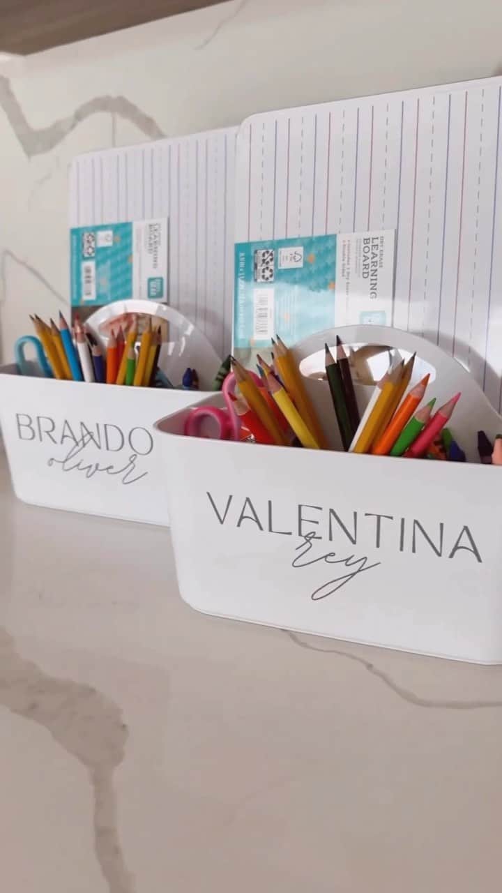 Wal-Mart Stores, Incのインスタグラム：「Need some inspo for #BackToSchool organization? We love this homework caddy idea from @jensgatheringnest! What’s your go-to school hack? ✏️ Link in bio to shop!」