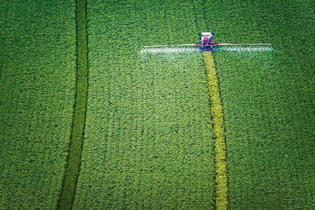 Michael Yamashitaのインスタグラム：「Tractor Tracks in Hokkaido, Japan. #hokkaido #hokkaidosummer #hokkaidollandscape #hokkaido_lovers」