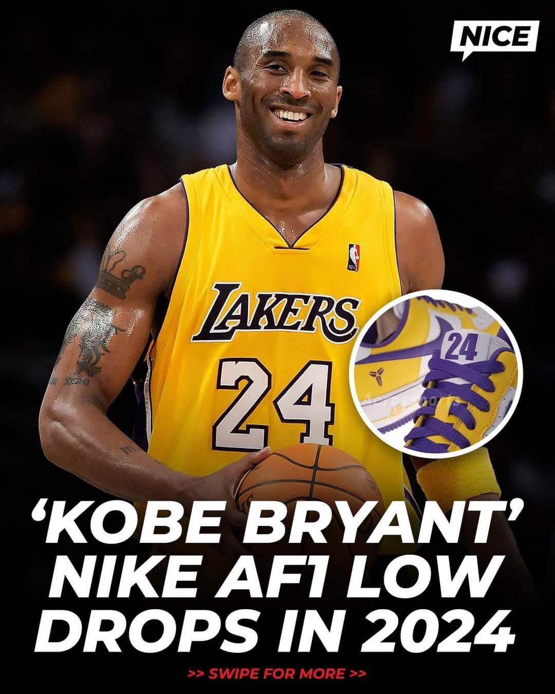 Biggie T-Shirt Match Air Force 1 Low Kobe Bryant Lakers Home main image 0
