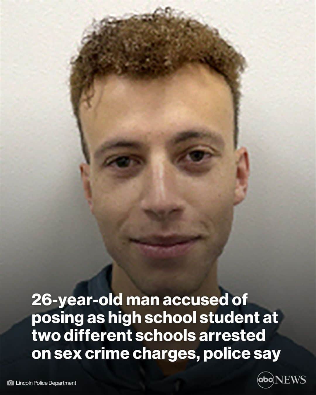 ABC Newsのインスタグラム：「A 26-year-old Nebraska man faces three felony charges—two counts of sexual assault, use of an electronic device, and one count of sex trafficking of a minor—following what started as a fraud investigation, police say. MORE AT LINK IN BIO.」