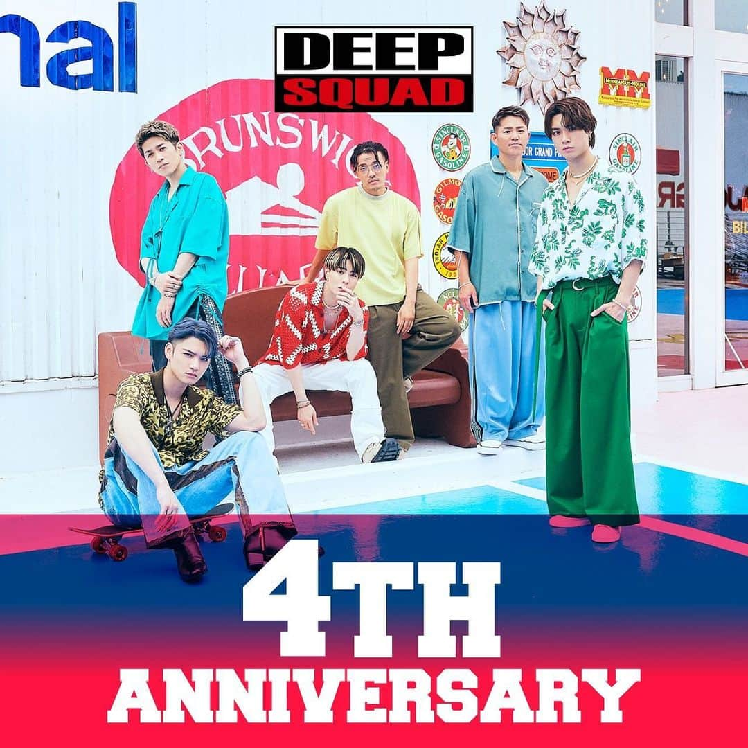 KEISEIさんのインスタグラム写真 - (KEISEIInstagram)「DEEP SQUAD ✌️✌️Anniv. I appreciate all people❤️  @deep_taka  @deep_yuichiro_official  @yuhi_uhara_official  @ryoji_sugiyama_official  @suzuki_higa_official  @deep_squad_official   I love you guys 😘 The reunion is almost here🔥🔥」7月22日 9時11分 - deep_keisei