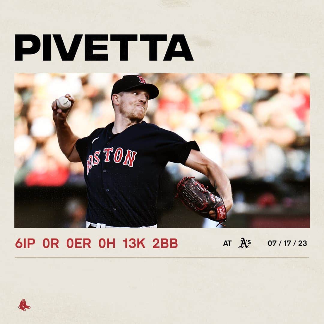 ボストン・レッドソックスのインスタグラム：「13 Ks for Nick Pivetta!」