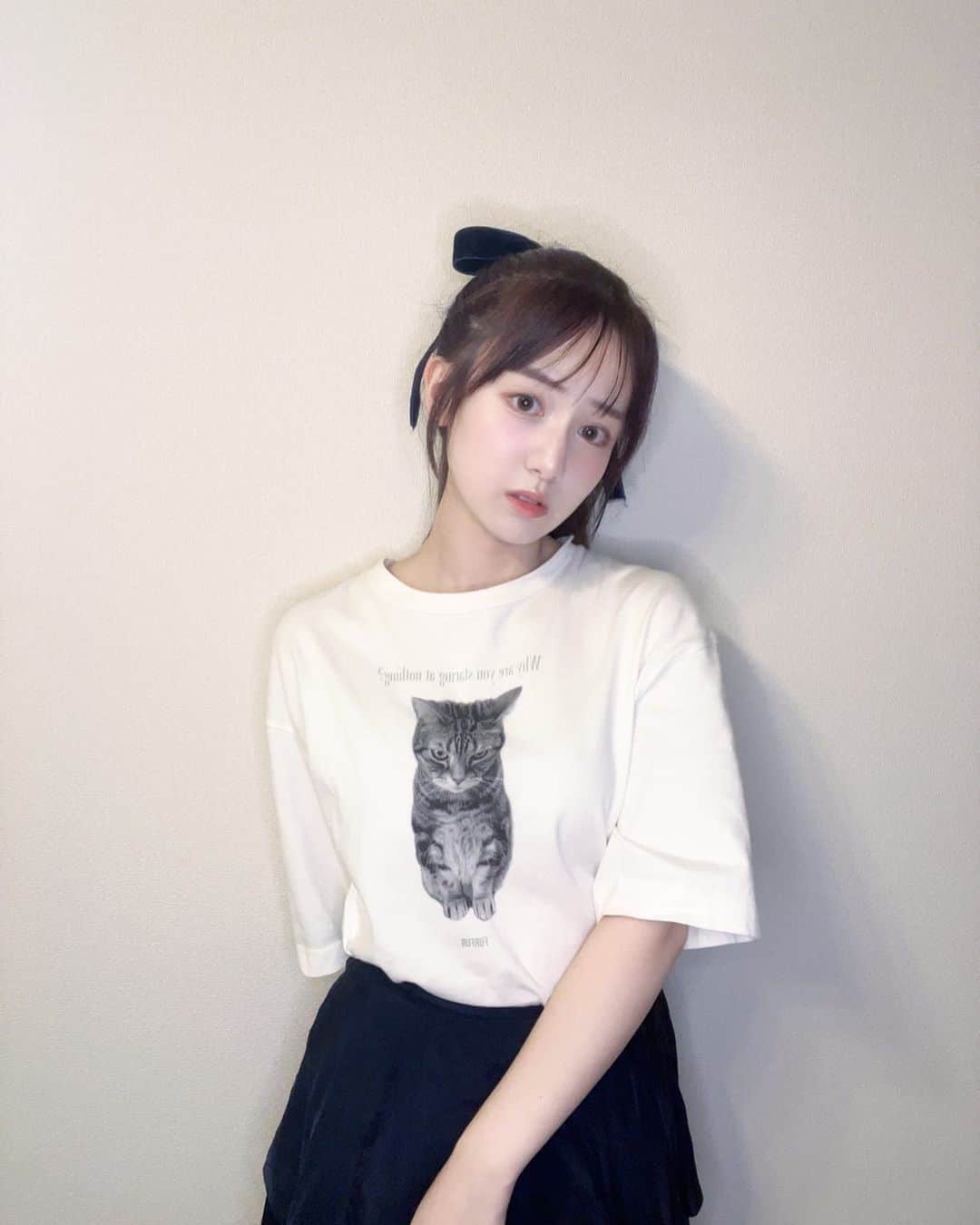 中川梨花のインスタグラム：「. ポニーテール🫶🏻🫧」