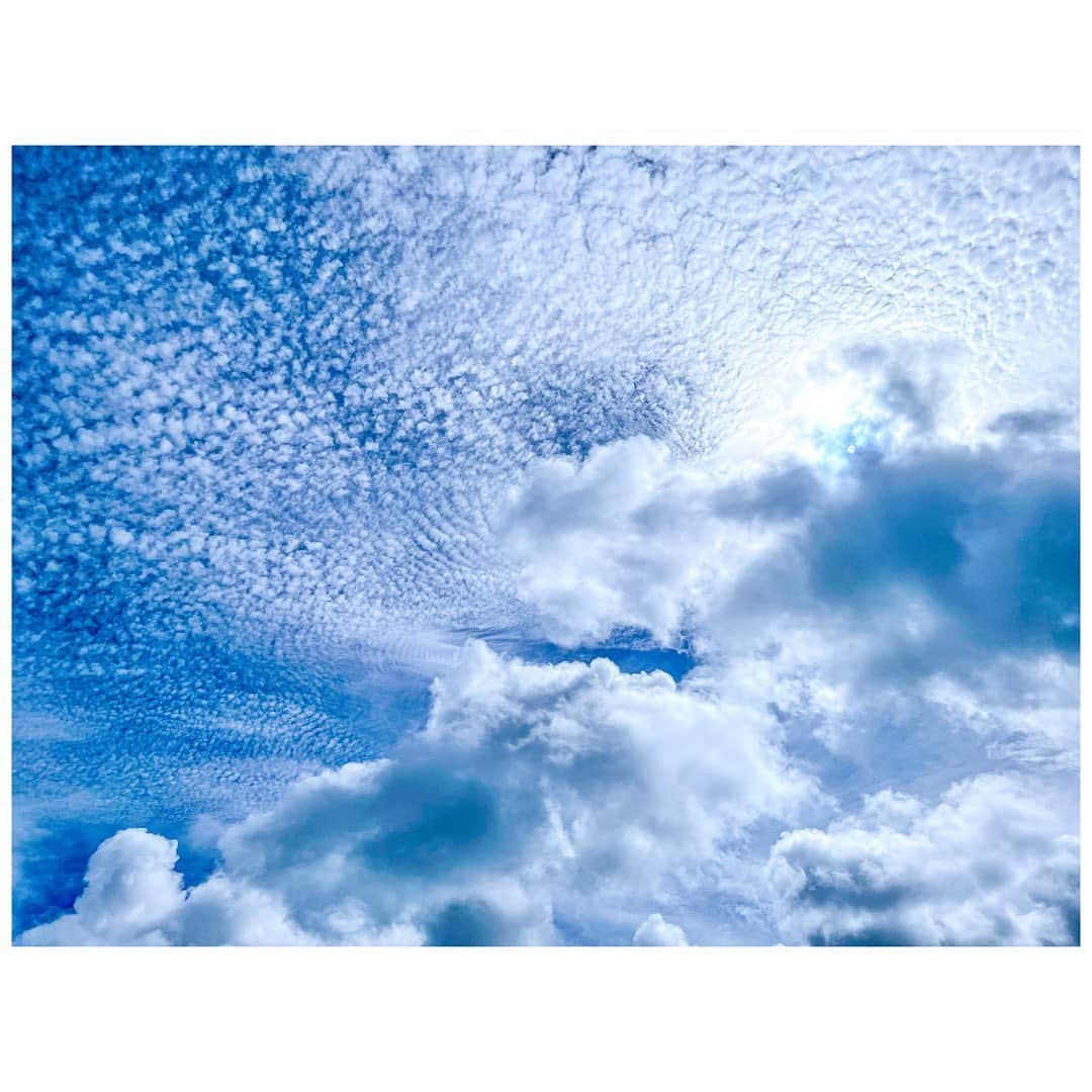 宮本笑里のインスタグラム：「蒼穹。今日も暑くてとけます。  #空 #sky」