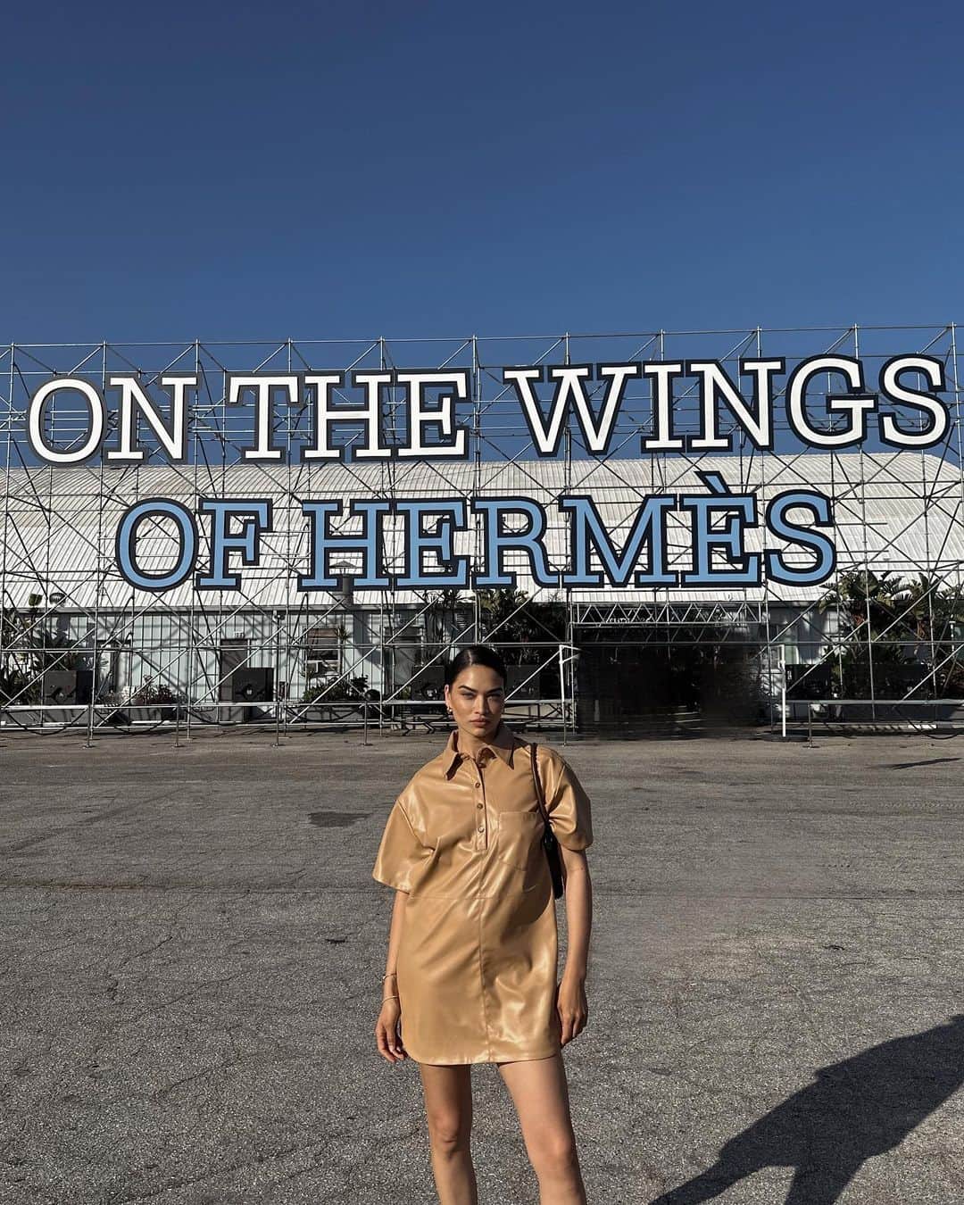 シャニーナ・シャイクのインスタグラム：「If you’re in LA - you must see this cinematic performance “On The Wings “ by @hermes The singing birkins ….my fave 🤍」