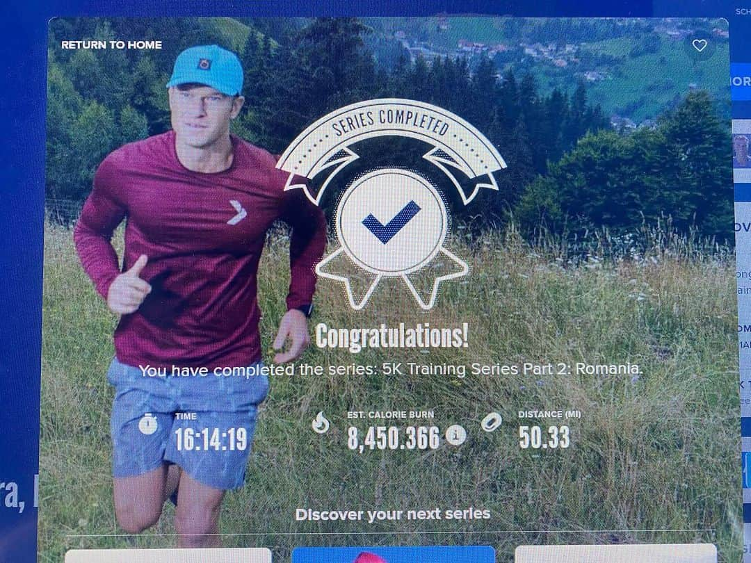 ケラン・ラッツのインスタグラム：「We did it @johnpeelfitness @nordictrack @ifit you’ve made a runner out of me and I’m forever grateful! 🙏🙌」