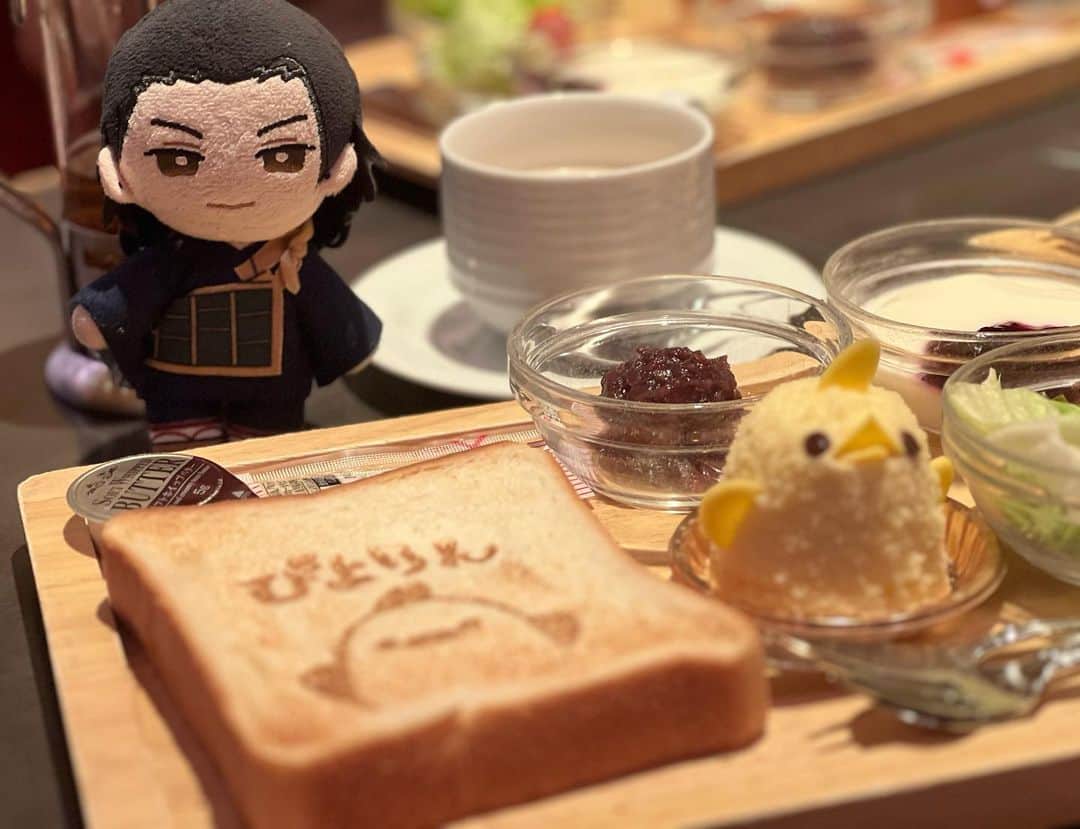 天城サリーのインスタグラム：「ぴよりんモーニング食べました💕 #ぴよりん」