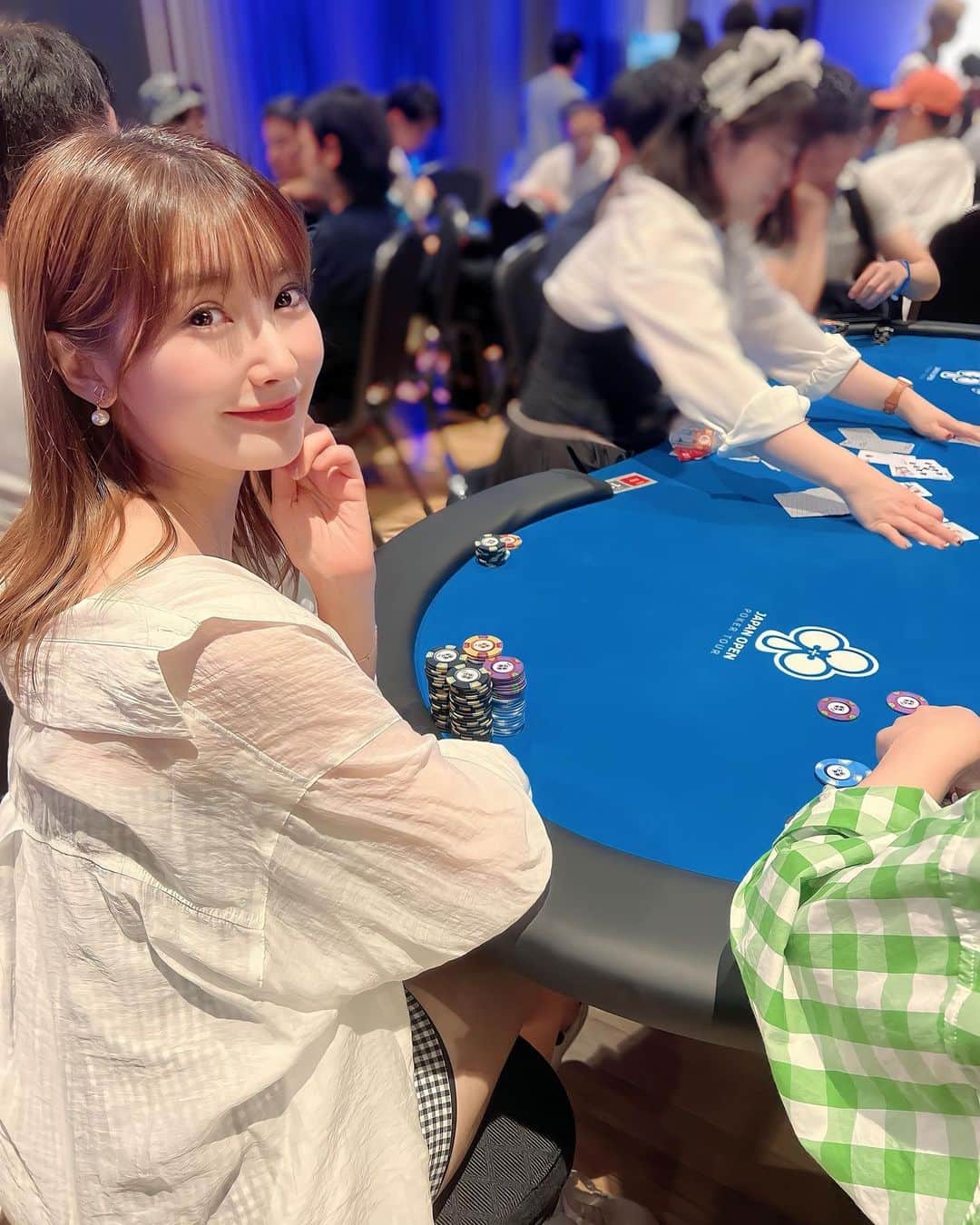 璃子のインスタグラム：「JOPT♣️ 変なオールインにコールしてしまったのが敗因🥹 悔しい…また10月リベンジしますっ！ #JOPT #ポーカー」
