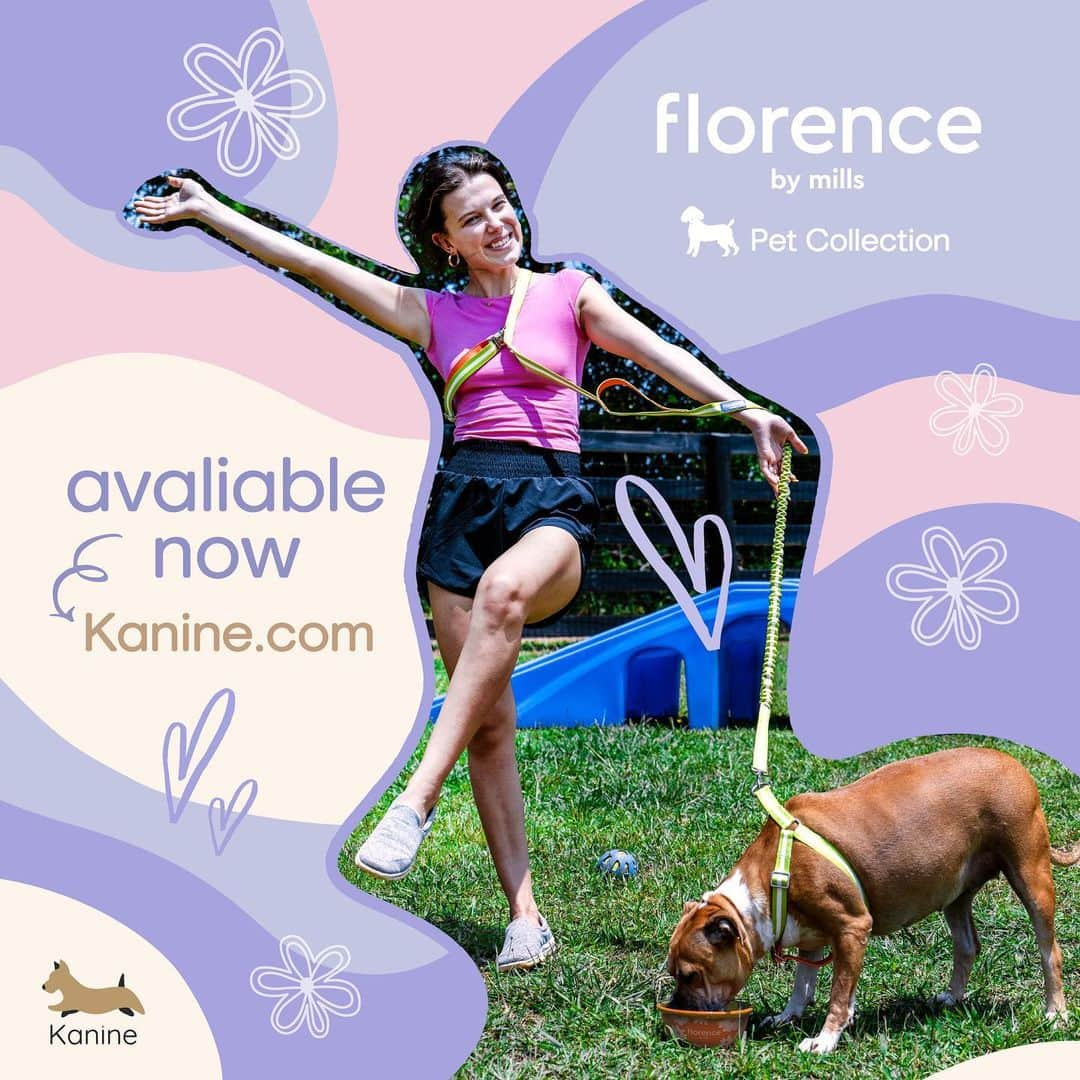 ミリー・ボビー・ブラウンさんのインスタグラム写真 - (ミリー・ボビー・ブラウンInstagram)「Our florence by mills pet collection is available NOW and exclusively on Kanine.com. We can't wait to see our four-legged florence fam wearing the new collection!💜 @milliebobbybrown #milliebobbybrown #kaninegeneration #florencebymills」7月18日 17時59分 - milliebobbybrown