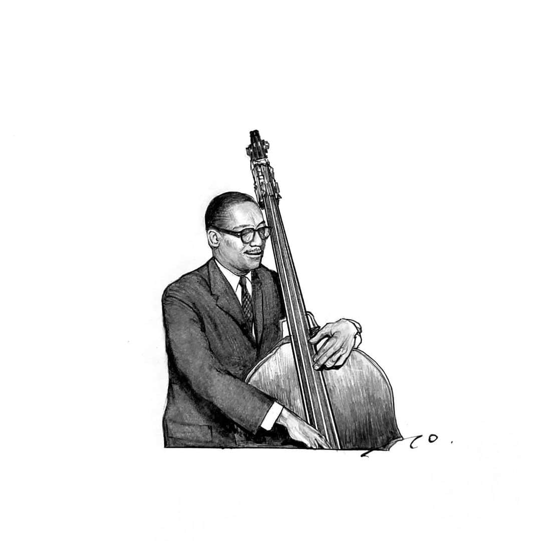 逢坂庵さんのインスタグラム写真 - (逢坂庵Instagram)「23sketch0719 ・ ・ #jazz #jazzart #joebenjamin #bass #contrabass #bassist #pencildrawing #portraitsketch #illustagram #monochrome #ジャズ #ジョーベンジャミン #ベーシスト #ベース #コントラバス #鉛筆画 #人物画 #イラストグラム #素描 #モノクロイラスト #ジャズ好きな人と繋がりたい」7月18日 18時23分 - ohzaka_an