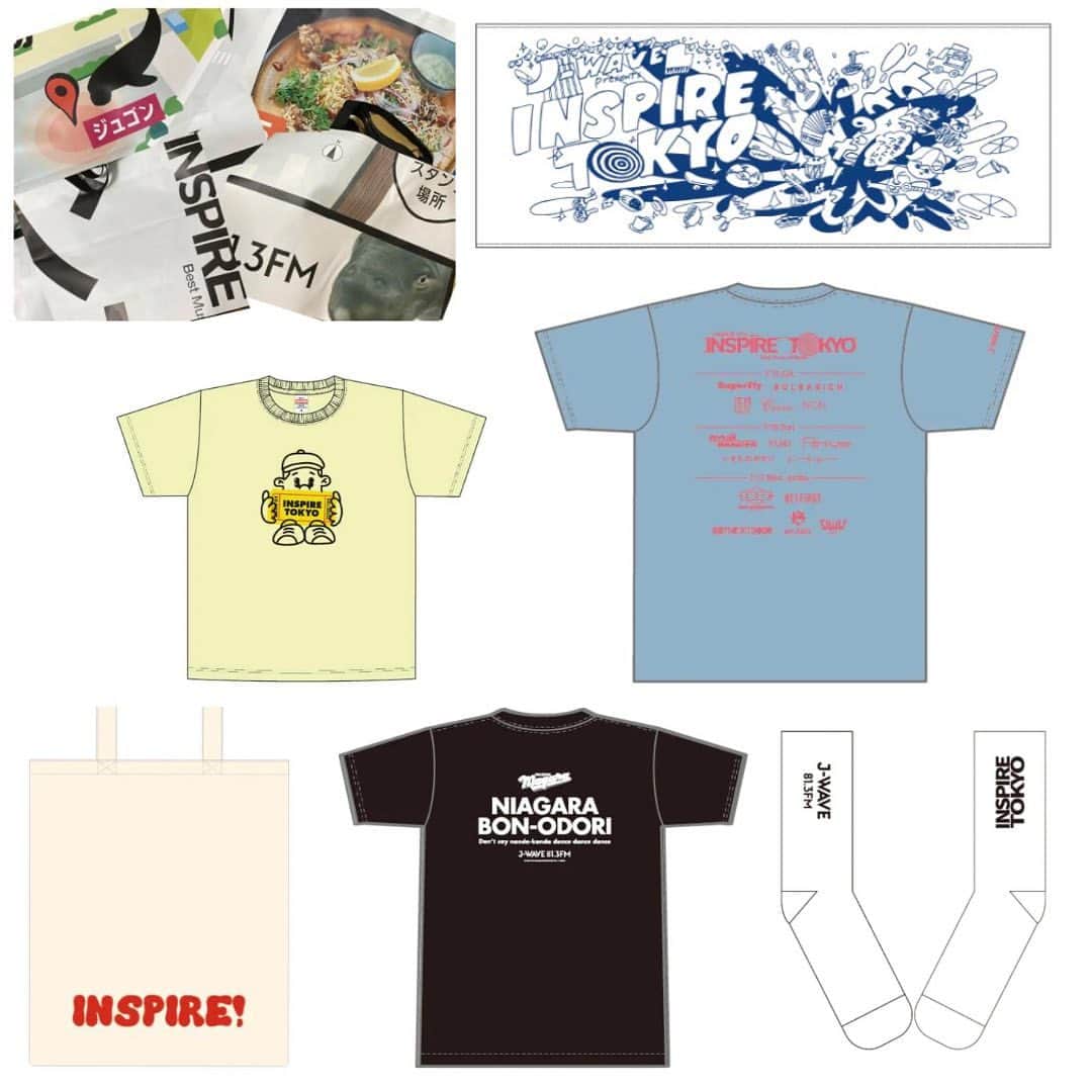のインスタグラム：「インスパイアトーキョー、グッズ買えます！  3日間の熱狂を是非グッズとしてgetください！  ストーリーズハイライト「インスパ」 にもリンク付きの画像をアップしてます！  #インスパイアトーキョー #グッズ #jwave」