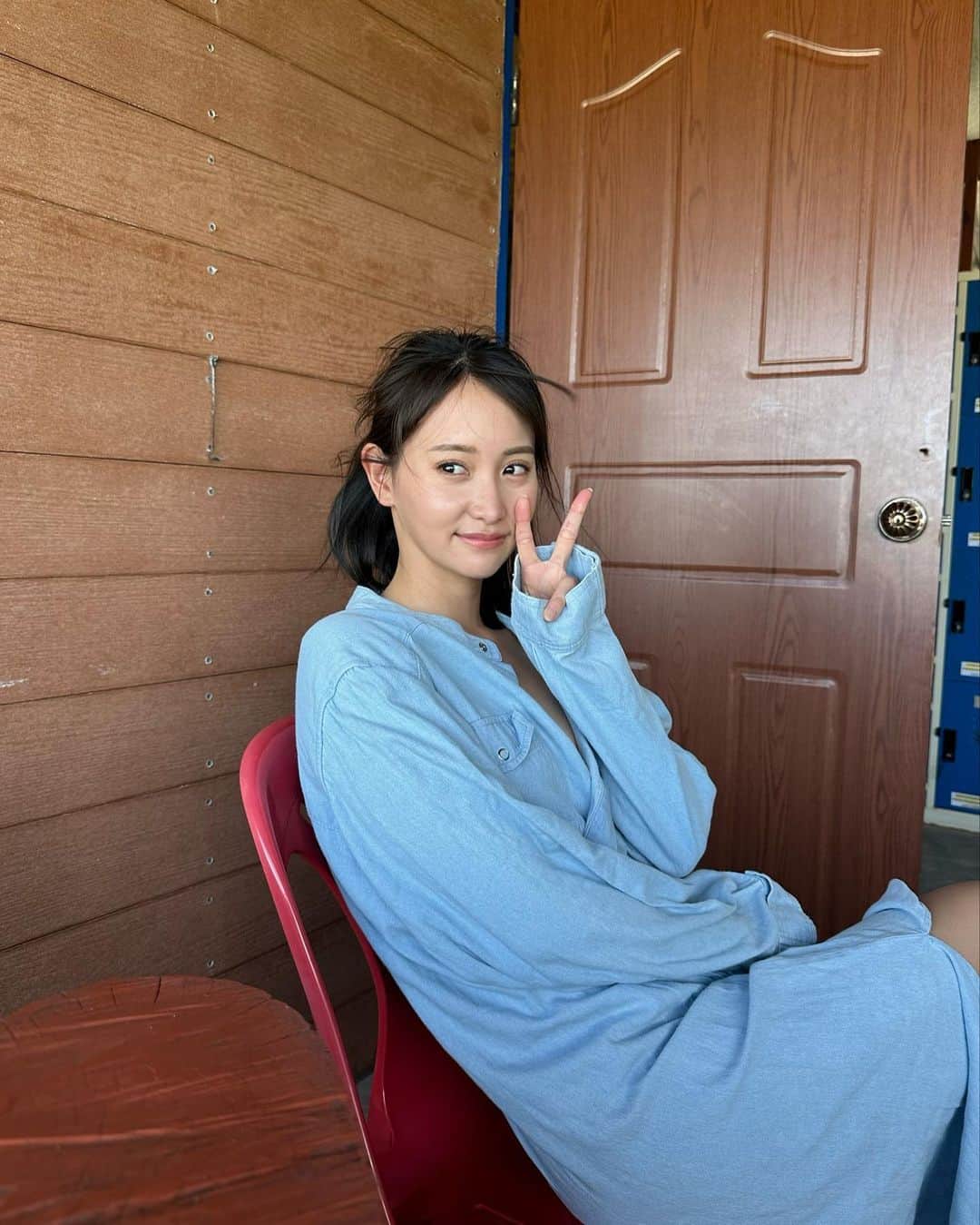 永尾まりやのインスタグラム：「撮影😌🩵」