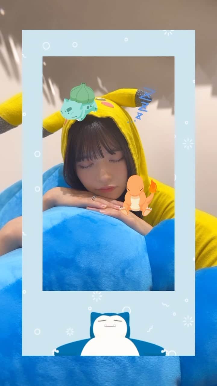 景井ひなのインスタグラム：「ポケモンとお昼寝🌙☁️#PR #PokemonSleep」