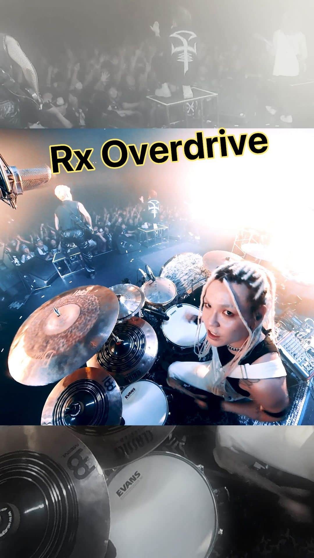 Tatsuya Amanoのインスタグラム：「“Rx Overdrive” short drum cam🥁💥 ⁡ Live at Fukuoka🇯🇵 ⁡ #Drums #DrumCam #sjcdrums #meinlcymbals #evansdrumheads #promarksticks #Roland #pearleliminatorredline #ZoomH8 #Lewitt #ドラム」