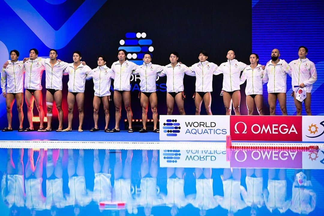 荒井陸のインスタグラム：「one team anytime🇯🇵🔥  #waterpolo #japan #worldchampionship #fukuoka」