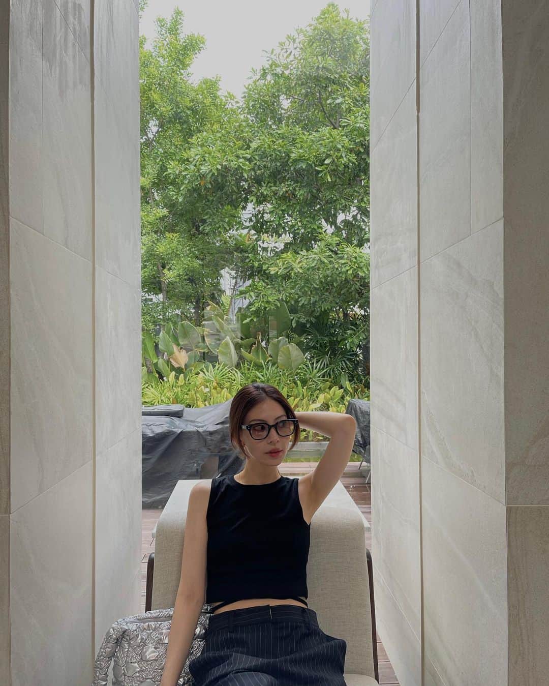 貴田理沙のインスタグラム：「サングラスお気に入りすぎて最近一生つけてる🕶️ @gentlemonster」
