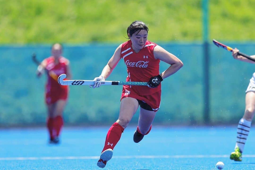尾本桜子のインスタグラム：「日本リーグ栃木シリーズ🏑 . . 暑い中、2日間応援ありがとうございました！ 次の試合も頑張ります！ Next→Tokyo🗼🗻 . カッコいい写真ありがとうございます📷@tcg.kwmr34」