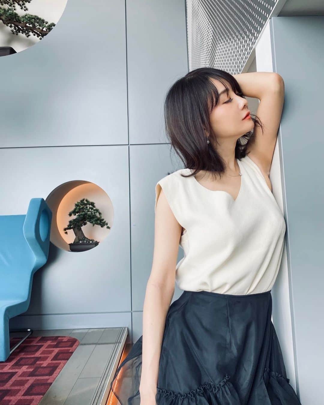 勝木友香のインスタグラム：「ポヤる日もある。  暑中お見舞い申し上げます🎐  明日からは少し涼しいらしいですね！  #オトナ女子　#大人女子」