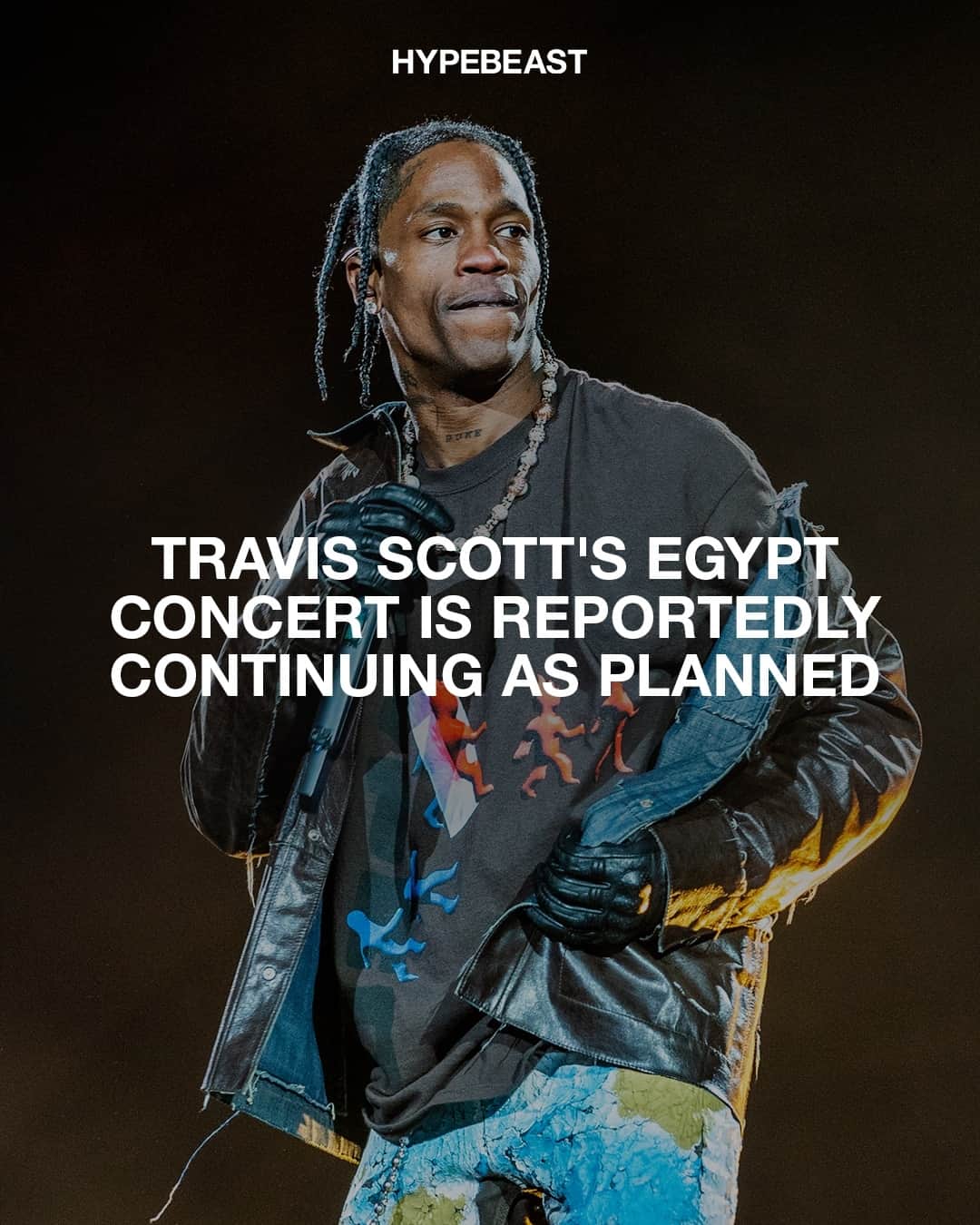 HYPEBEASTさんのインスタグラム写真 - (HYPEBEASTInstagram)「@hypebeastmusic: Following cancellation reports of @travisscott's upcoming 'UTOPIA' concert in the pyramids of Giza, Egypt, we received an update from Travis' representative stating the concert will continue as planned.⁠ ⁠ Originally, reports had stated the July 28 concert was canceled by The Egyptian Syndicate of Musical Professions where they stated: ⁠ ⁠ “Since the General Syndicate is part of the fabric of this beloved country, it is keen on its stability and security and refuses to tamper with societal values, and Egyptian and Arab customs and traditions.”⁠ ⁠ The concert will continue to take place on July 28 as planned.⁠ Photo: Getty Images⁠」7月19日 0時50分 - hypebeast