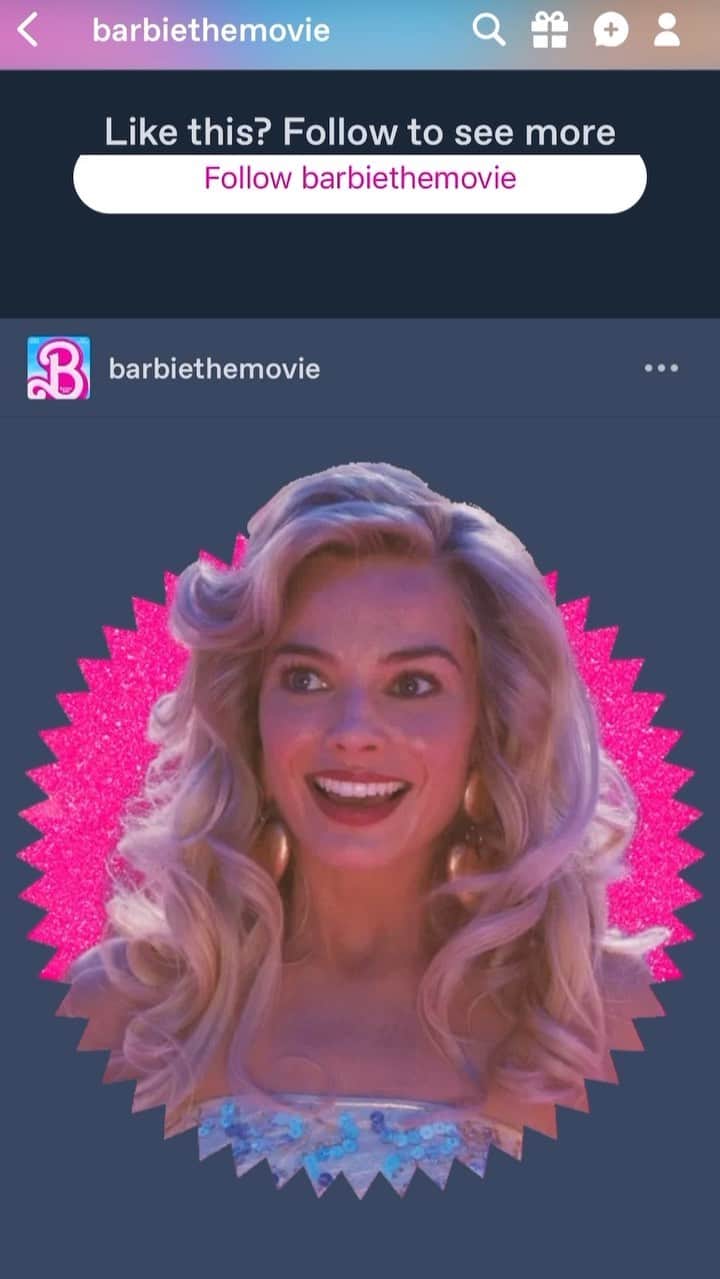 Tumblrのインスタグラム：「GUESS WHO IS OFFICIALLY ON TUMBLR??  ITS BARBIE!!! 🩷🩷🩷  ⭐️follow their blog for the cutest gifs you’ve ever seen: barbiethemovie.tumblr.com」