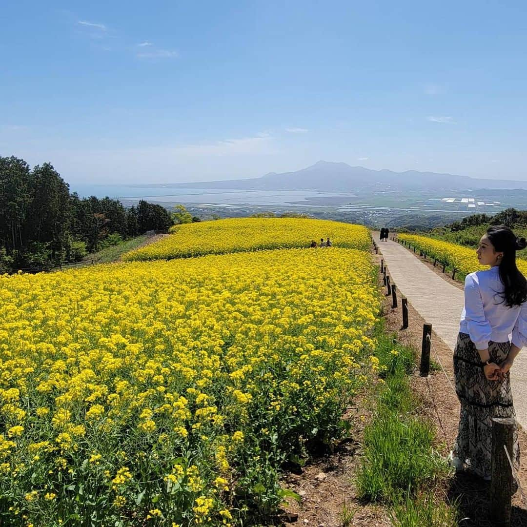 宇田恵菜さんのインスタグラム写真 - (宇田恵菜Instagram)「Nagasaki Trip 4月の長崎旅行ログ  ①②③ 諫早市の　#白木峰高原 春は一面の菜の花が丘に咲き誇り、向こうに見える山など景色も美しい。  ④長崎市 祈りの丘　絵本美術館 外観も美しいだけど、中もとても可愛いの  ⑤長崎市　大浦天主堂  ⑥グラバー園 歴史も知れて良き  ⑦ 長崎伝統芸能館 長崎くんちの展示がみれる お祭りのパッション感じれる  ⑧オランダ坂  ⑨手もみ家ゆるり　長崎店 驚く程に美味かった😭😭😭💓 なのに安い。今までのマッサージとはまた違う揉み方で、もうたまらなかった。  ⑩ガラスの砂浜 砕いたガラスをまいてら砂浜で、キラキラして綺麗だよ✨ ------------------------------- #casting  #actress #shortfilm #キャスティング  #役者  #filmingcrew #filming #撮影中 #撮影クルー #leadactress #女優 #actresslife #スチール撮影 #黒髪 #blackhair 　#愛媛出身 #不動産女子 #japaneseactress  #長崎グルメ　#長崎旅行」7月19日 0時56分 - ena2727