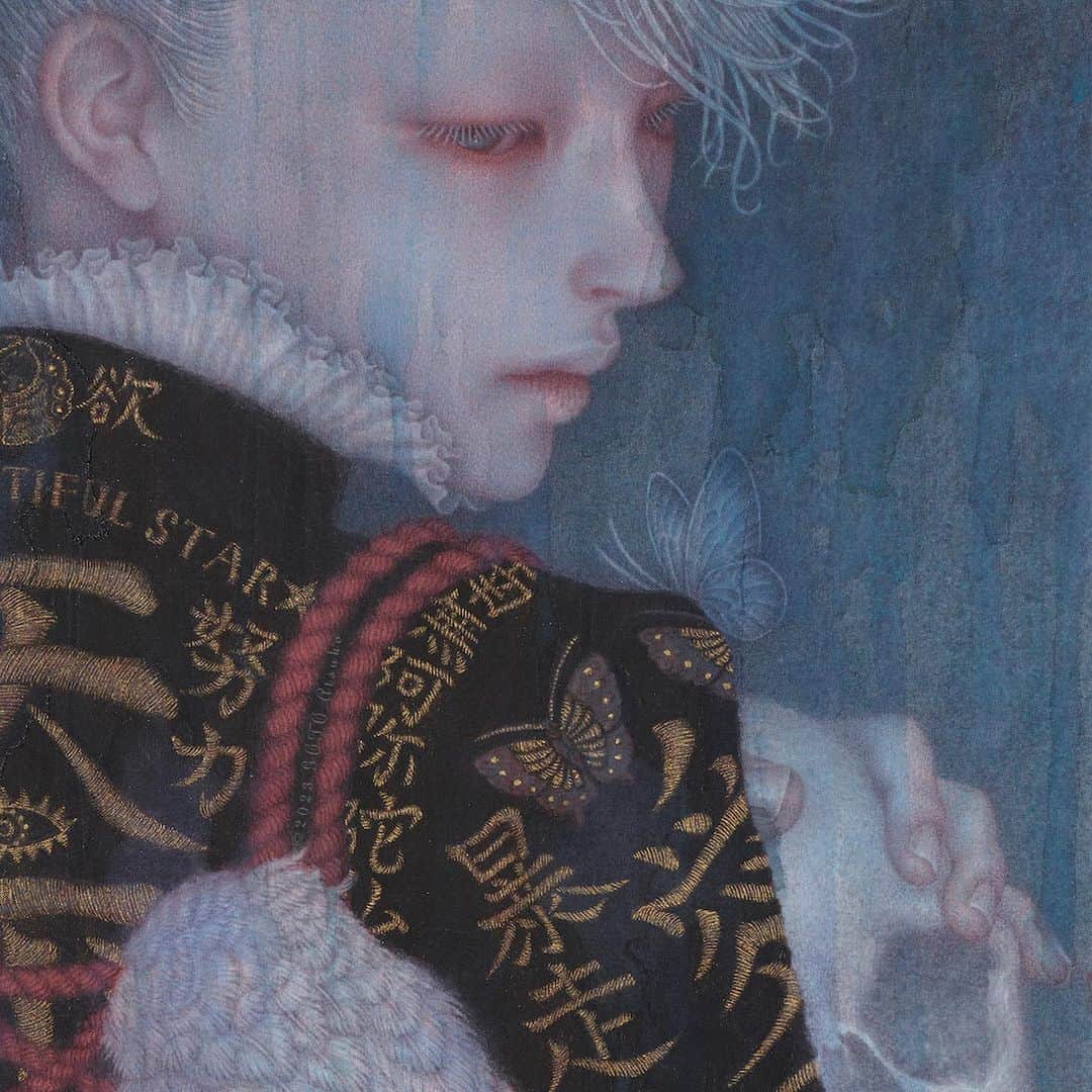 後藤温子のインスタグラム：「Close-up of "Holy indulgence I" 🦋🦋🦋 Atsuko GOTO's solo exhibition "Melancholy festivals" from 22 July to 13 August 2023 @beinartgallery」