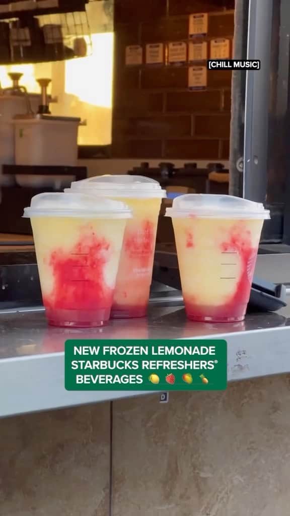 Starbucksのインスタグラム：「Have you tried it yet? ✨ 🎥: @jessie.avalos #StarbucksDrinks #SummerDrinks #FrozenLemonadeRefreshers」