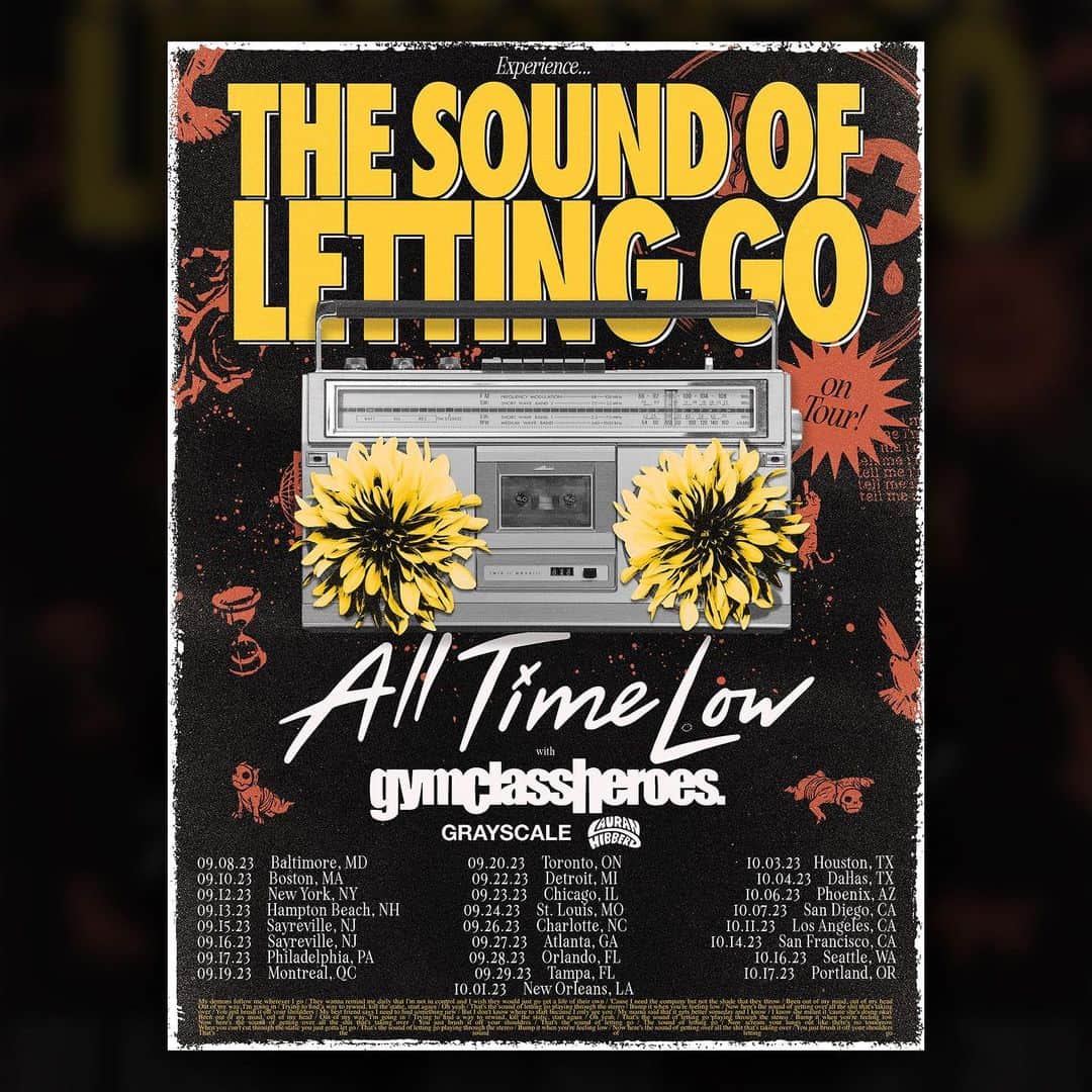 トラビ・マッコイのインスタグラム：「A few more shows have been added to THE SOUND OF LETTING GO TOUR with @alltimelow! Pre-sale Wednesday & Tickets go on sale Friday」
