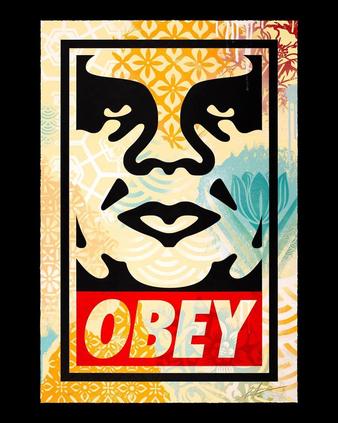 Shepard Faireyさんのインスタグラム写真 - (Shepard FaireyInstagram)「NEW Art Release!: “OBEY Icon” HPM. Available Thursday, July 20th @ 10 AM PDT!  The “OBEY Icon” HPM (Hand-Painted Multiple) is a collaboration produced with my good friend and former co-worker @ernestoyerena. I have worked with and collaborated with Ernesto for many years and it has been amazing to see him develop and flourish as an artist and activist. The Obey Icon Face evolved at the end of 1995 out of my desire to move further away from the association with Andre the Giant and toward a more streamlined and universal “Big Brother” (as in George Orwell’s 1984) image. I was heavily influenced by the art of Russian Constructivism and Barbara Kruger when creating the Icon Face. Since its creation the Icon Face has remained a foundational and versatile part of my street art, fine art, and clothing graphics, but this is the first fine art edition of the Obey Icon Face I have made. The pieces are all different stencil paintings with the icon face and OBEY text screen printed over the unique backgrounds. Check them out! A portion of proceeds will go to support the valuable work of @bravenewfilms. –Shepard  ***Half of the edition will be available on hechoconganas.bigcartel.com***  PRINT DETAILS: Obey Icon HPM. 19 x 28 inches. Hand painted multiple on thick Coventry Rag paper. Signed by Shepard Fairey. Numbered edition of 100. Comes with a Digital Certificate of Authenticity provided by Verisart. $650. A portion of the proceeds will be donated to Brave New Films. Hecho Con Ganas publishing chop in lower left corner Available on Thursday, July 20th @ 10 AM PDT at https://store.obeygiant.com. Max order: 1 per customer/household. International customers are responsible for import fees due upon delivery.⁣ ALL SALES FINAL.」7月19日 2時04分 - obeygiant