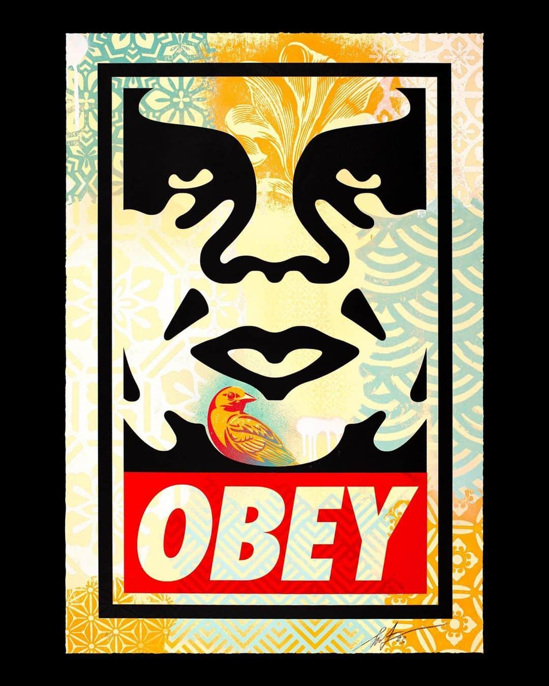 Shepard Faireyさんのインスタグラム写真 - (Shepard FaireyInstagram)「NEW Art Release!: “OBEY Icon” HPM. Available Thursday, July 20th @ 10 AM PDT!  The “OBEY Icon” HPM (Hand-Painted Multiple) is a collaboration produced with my good friend and former co-worker @ernestoyerena. I have worked with and collaborated with Ernesto for many years and it has been amazing to see him develop and flourish as an artist and activist. The Obey Icon Face evolved at the end of 1995 out of my desire to move further away from the association with Andre the Giant and toward a more streamlined and universal “Big Brother” (as in George Orwell’s 1984) image. I was heavily influenced by the art of Russian Constructivism and Barbara Kruger when creating the Icon Face. Since its creation the Icon Face has remained a foundational and versatile part of my street art, fine art, and clothing graphics, but this is the first fine art edition of the Obey Icon Face I have made. The pieces are all different stencil paintings with the icon face and OBEY text screen printed over the unique backgrounds. Check them out! A portion of proceeds will go to support the valuable work of @bravenewfilms. –Shepard  ***Half of the edition will be available on hechoconganas.bigcartel.com***  PRINT DETAILS: Obey Icon HPM. 19 x 28 inches. Hand painted multiple on thick Coventry Rag paper. Signed by Shepard Fairey. Numbered edition of 100. Comes with a Digital Certificate of Authenticity provided by Verisart. $650. A portion of the proceeds will be donated to Brave New Films. Hecho Con Ganas publishing chop in lower left corner Available on Thursday, July 20th @ 10 AM PDT at https://store.obeygiant.com. Max order: 1 per customer/household. International customers are responsible for import fees due upon delivery.⁣ ALL SALES FINAL.」7月19日 2時04分 - obeygiant