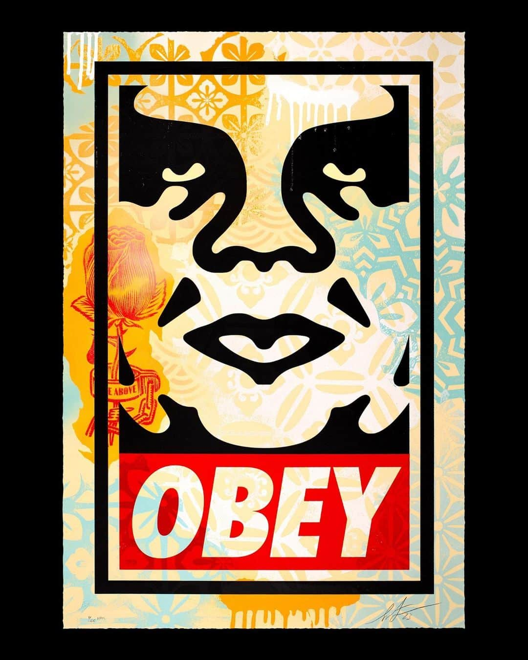 Shepard Faireyさんのインスタグラム写真 - (Shepard FaireyInstagram)「NEW Art Release!: “OBEY Icon” HPM. Available Thursday, July 20th @ 10 AM PDT!  The “OBEY Icon” HPM (Hand-Painted Multiple) is a collaboration produced with my good friend and former co-worker @ernestoyerena. I have worked with and collaborated with Ernesto for many years and it has been amazing to see him develop and flourish as an artist and activist. The Obey Icon Face evolved at the end of 1995 out of my desire to move further away from the association with Andre the Giant and toward a more streamlined and universal “Big Brother” (as in George Orwell’s 1984) image. I was heavily influenced by the art of Russian Constructivism and Barbara Kruger when creating the Icon Face. Since its creation the Icon Face has remained a foundational and versatile part of my street art, fine art, and clothing graphics, but this is the first fine art edition of the Obey Icon Face I have made. The pieces are all different stencil paintings with the icon face and OBEY text screen printed over the unique backgrounds. Check them out! A portion of proceeds will go to support the valuable work of @bravenewfilms. –Shepard  ***Half of the edition will be available on hechoconganas.bigcartel.com***  PRINT DETAILS: Obey Icon HPM. 19 x 28 inches. Hand painted multiple on thick Coventry Rag paper. Signed by Shepard Fairey. Numbered edition of 100. Comes with a Digital Certificate of Authenticity provided by Verisart. $650. A portion of the proceeds will be donated to Brave New Films. Hecho Con Ganas publishing chop in lower left corner Available on Thursday, July 20th @ 10 AM PDT at https://store.obeygiant.com. Max order: 1 per customer/household. International customers are responsible for import fees due upon delivery.⁣ ALL SALES FINAL.」7月19日 2時04分 - obeygiant