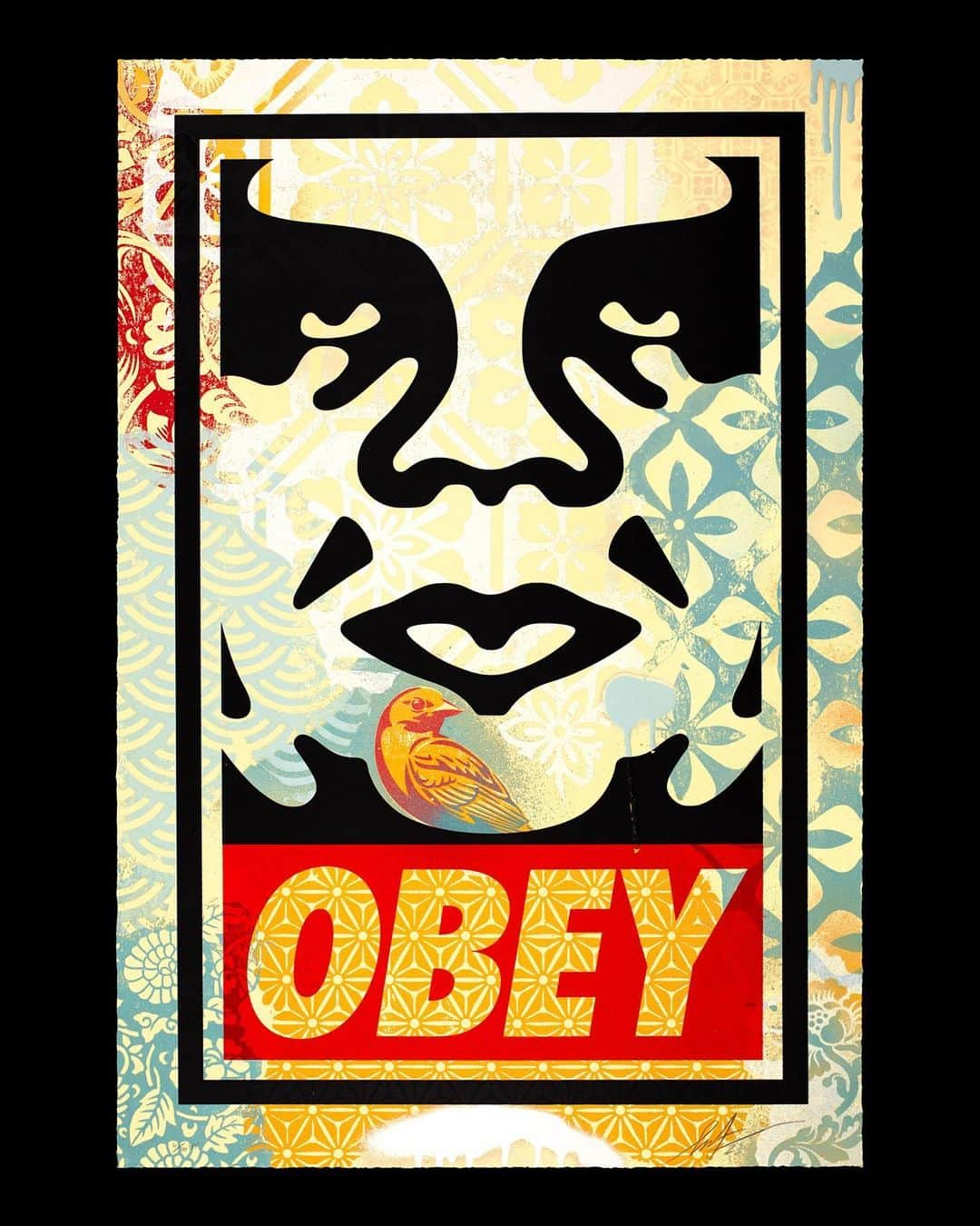 Shepard Faireyさんのインスタグラム写真 - (Shepard FaireyInstagram)「NEW Art Release!: “OBEY Icon” HPM. Available Thursday, July 20th @ 10 AM PDT!  The “OBEY Icon” HPM (Hand-Painted Multiple) is a collaboration produced with my good friend and former co-worker @ernestoyerena. I have worked with and collaborated with Ernesto for many years and it has been amazing to see him develop and flourish as an artist and activist. The Obey Icon Face evolved at the end of 1995 out of my desire to move further away from the association with Andre the Giant and toward a more streamlined and universal “Big Brother” (as in George Orwell’s 1984) image. I was heavily influenced by the art of Russian Constructivism and Barbara Kruger when creating the Icon Face. Since its creation the Icon Face has remained a foundational and versatile part of my street art, fine art, and clothing graphics, but this is the first fine art edition of the Obey Icon Face I have made. The pieces are all different stencil paintings with the icon face and OBEY text screen printed over the unique backgrounds. Check them out! A portion of proceeds will go to support the valuable work of @bravenewfilms. –Shepard  ***Half of the edition will be available on hechoconganas.bigcartel.com***  PRINT DETAILS: Obey Icon HPM. 19 x 28 inches. Hand painted multiple on thick Coventry Rag paper. Signed by Shepard Fairey. Numbered edition of 100. Comes with a Digital Certificate of Authenticity provided by Verisart. $650. A portion of the proceeds will be donated to Brave New Films. Hecho Con Ganas publishing chop in lower left corner Available on Thursday, July 20th @ 10 AM PDT at https://store.obeygiant.com. Max order: 1 per customer/household. International customers are responsible for import fees due upon delivery.⁣ ALL SALES FINAL.」7月19日 2時04分 - obeygiant