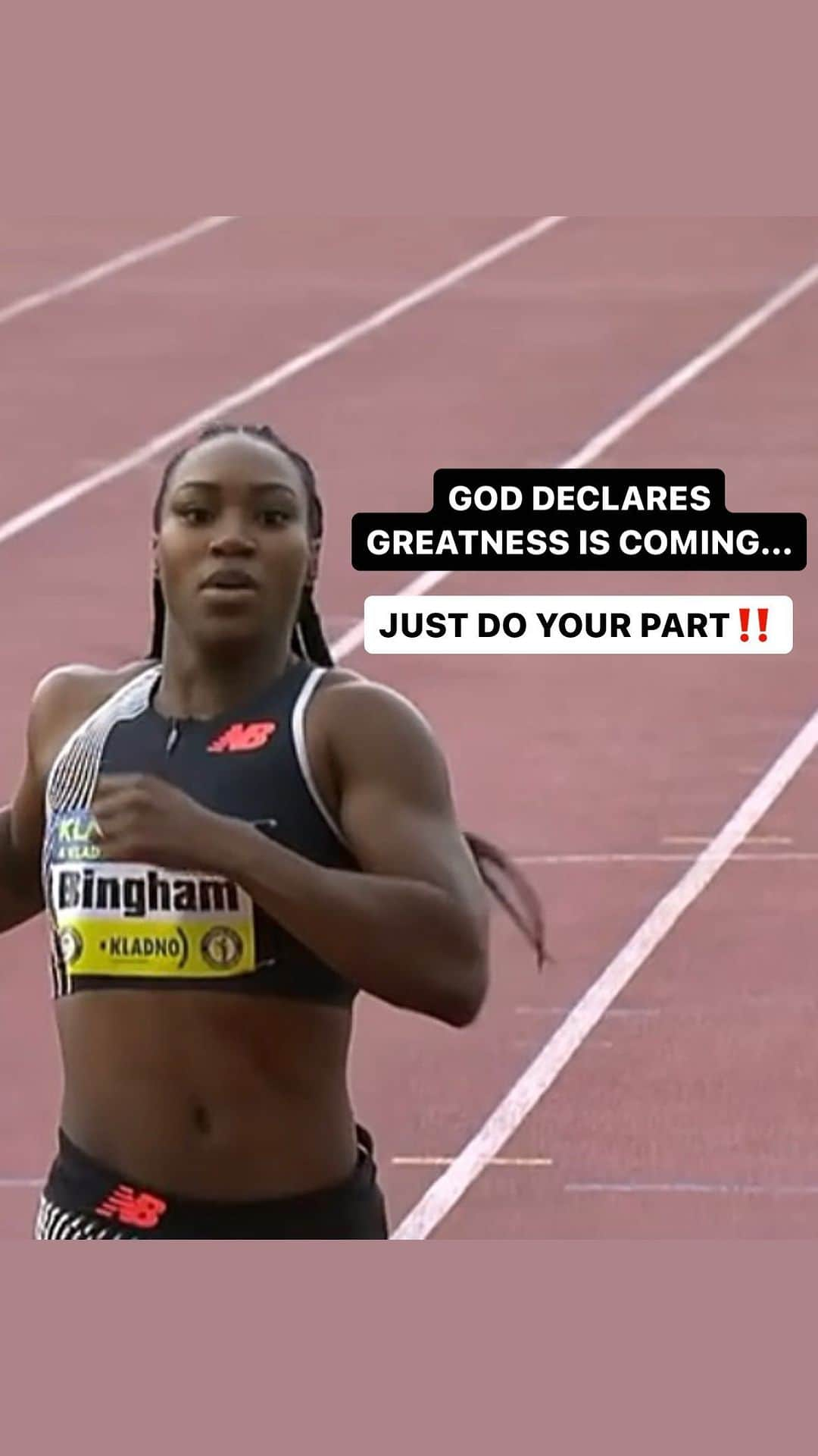 カミカ・ビンガムのインスタグラム：「JUST DO YOUR PART‼️Whatever God put on your heart or wherever you are in your journey of becoming, there are times where you can be so peaceful and accepting of the process and other times when you become anxious and impatient. BUT God has been whispering to me in my spirit.. “Just do your part!” He’ll take care of the rest. Let go of how you think it should go. Remain faithful. Control what you can control. Focus on Him in His word and in prayer. It’s difficult but wait on His perfect timing. To stumble upon the words of @iamgeorgewhitethespeaker is just another confirmation from God 🙏🏾   #faith #motivation #igers #igdaily #god #reelsinstagram #track #running #black #fitnessmotivation #life #reels #goals #girl」