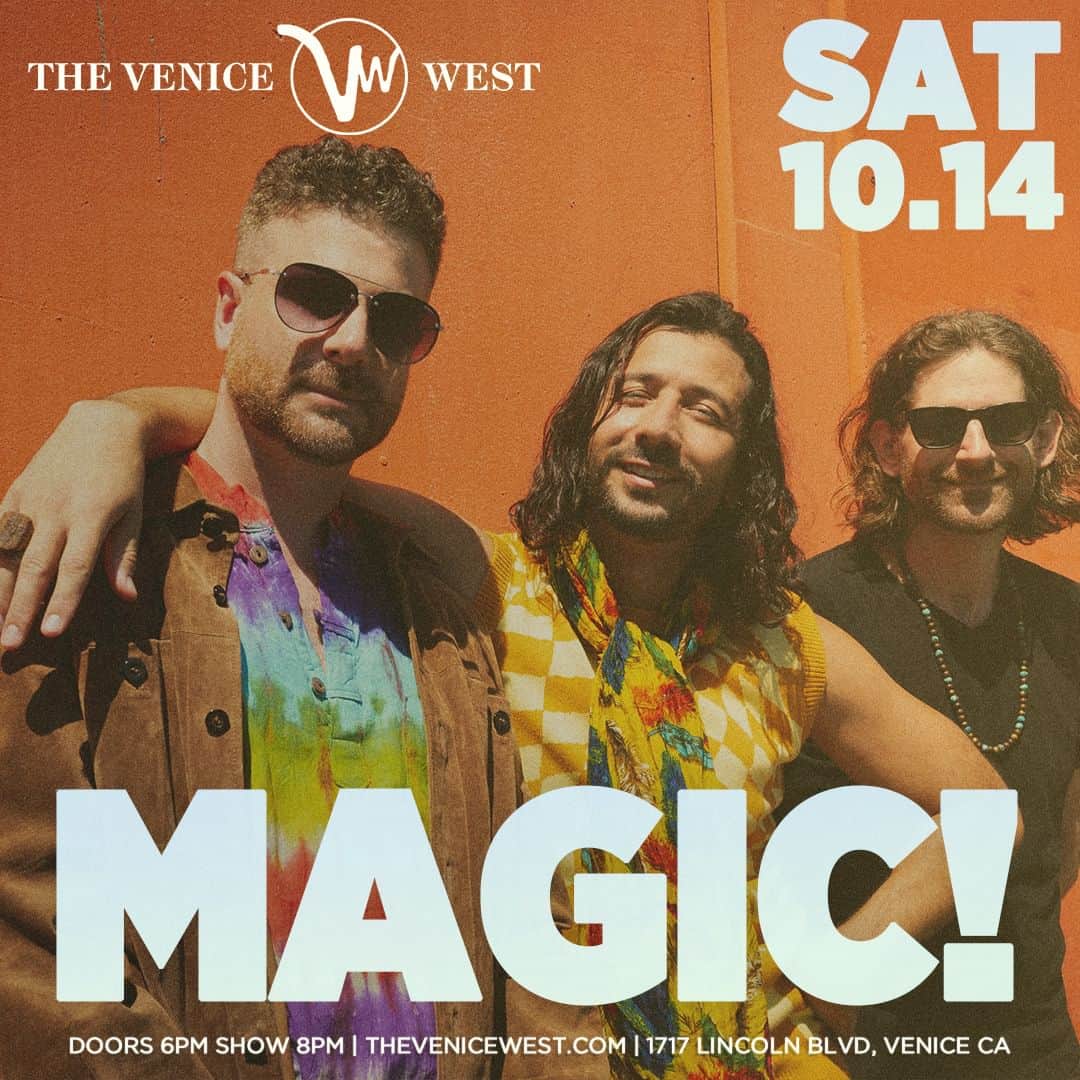 Magic!のインスタグラム：「Hey everyone! We are so excited to head back to @thevenicewest on October 14th! Tickets are available now, link in bio!!」