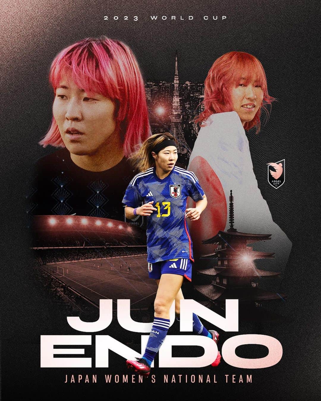 遠藤純さんのインスタグラム写真 - (遠藤純Instagram)「🗣️ Jun Endo! 🇯🇵 Jun will make her 2nd World Cup appearance for Japan’s Nadeshiko senior team. Emerging as a pivotal force for her nation, she showcased her talent in three matches during the 2019 World Cup as the youngest player on Japan’s roster. 7/22 12:00am vs Zambia 7/26 10:00pm vs Costa Rica 7/31 12:00am vs Spain」7月19日 6時22分 - jun_soccer524