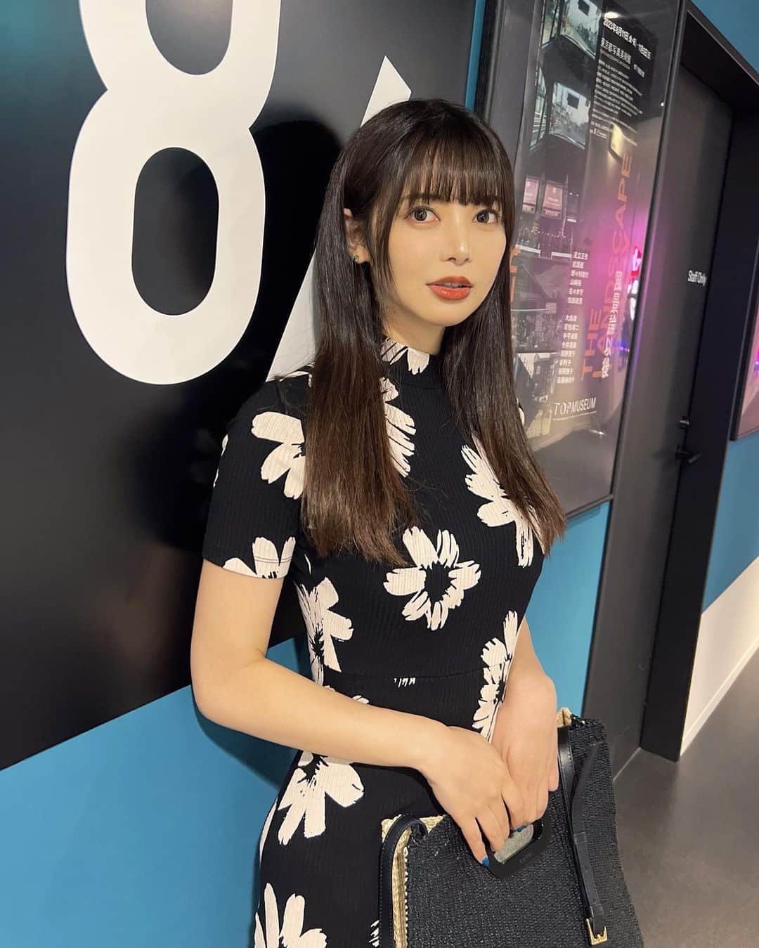 あやてん（島田彩加）のインスタグラム：「ご飯食べたら終わるワンピース🤰🏻  #今日の服」