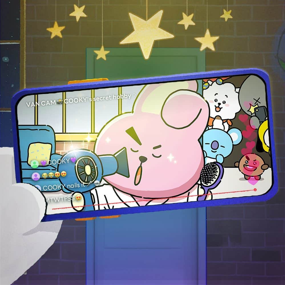 BT21 Stars of tomorrow, UNIVERSTAR!さんのインスタグラム写真 - (BT21 Stars of tomorrow, UNIVERSTAR!Instagram)「On sleepless nights, nothing soothes like COOKY’s voice 🎧🩷  #BT21 #COOKY #VAN #CAM #LIVE #night #superstar」7月19日 18時08分 - bt21_official