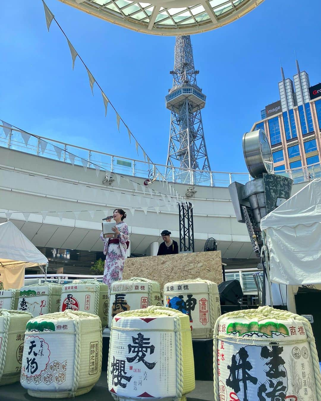 清里千聖さんのインスタグラム写真 - (清里千聖Instagram)「. #🍶 遅れて投稿🥹🍶 3連休のサケスクありがとうございました🫶🏻 やはり夏×日本酒×音楽は最高でしたね☀️💕 #日本酒 #サケスク #zipfm #オアシス21」7月19日 18時22分 - chiseikiyosato