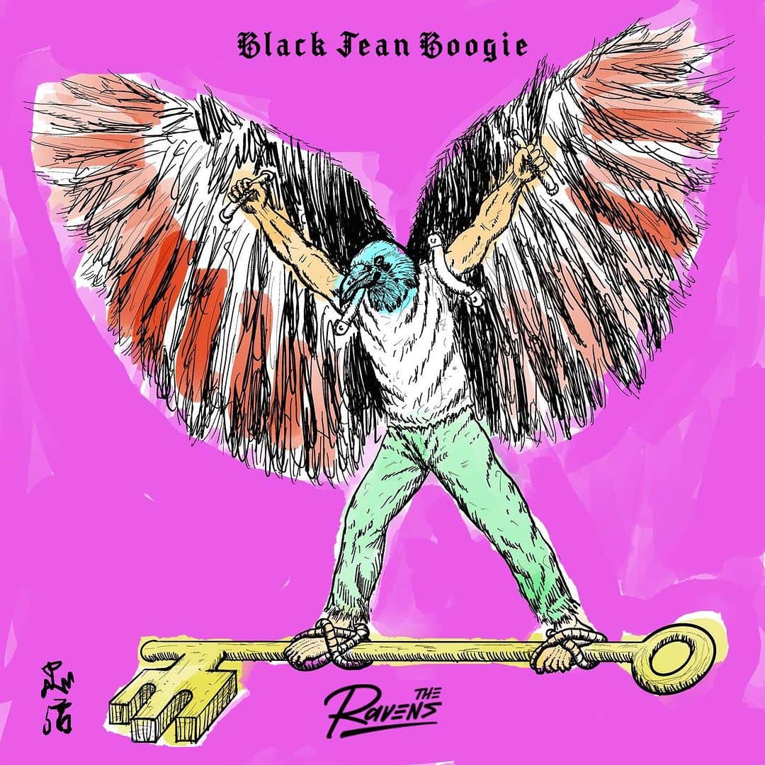 桜井誠さんのインスタグラム写真 - (桜井誠Instagram)「Digital Single 「Black Jean Boogie」 2023年7月26日(水)配信開始  「Black Jean Boogie」は、アルバムリリース後に制作されたバンドの最新楽曲。軽快にスイングするビートと踊るように鳴り響くピアノ、そしてバンドアンサンブルが印象的なダンスチューンとなっている。ジャケットビジュアルは、浅野忠信氏 @tadanobu_asano による描き下ろしとなっている。また、本楽曲の配信を記念したキャンペーンを実施。参加者にはもれなくジャケットのアートワークを使用した壁紙をプレゼントする。   「Black Jean Boogie」 Pre-Add、Pre-Save＆ライブラリ追加キャンペーン 対象配信サイト:Apple Music、Spotify 期間：2023 年7月19日(水)18時00分～2023年8月1日（火）23時59分 特典：「Black Jean Boogie」オリジナルスマートフォン壁紙 CP応募サイト： https://www.toneden.io/v-dd/post/the-ravens-black-jean-boogie CPに関する詳細： https://theravens.jp/」7月19日 18時38分 - m_sakurai_da