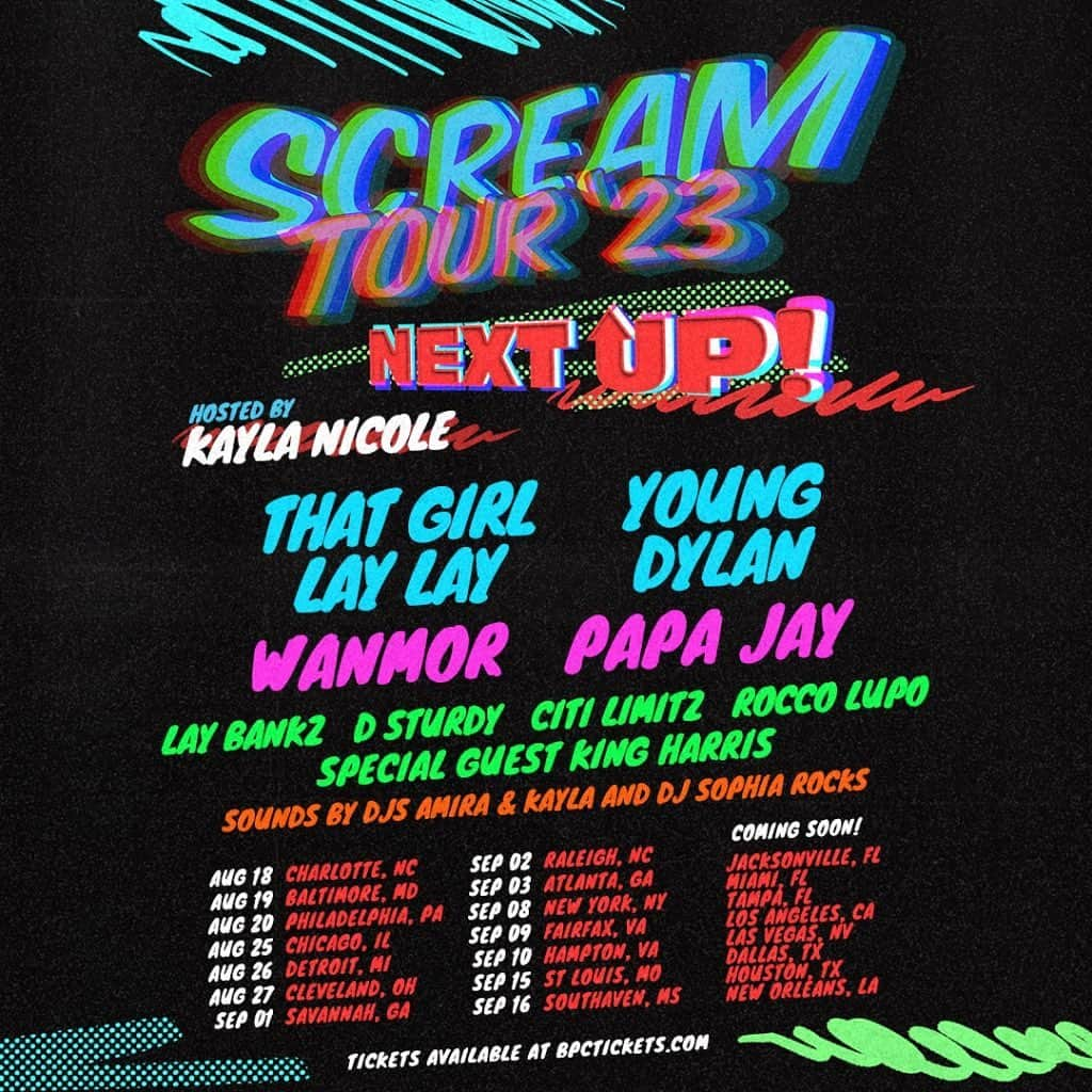 バウ・ワウさんのインスタグラム写真 - (バウ・ワウInstagram)「Scream tour 23 “NEXT UP” Tour! City and dates. Ticket link in bio!   Hosted by the King of Scream! Me. And Kayla Nicole. My young’ns got something to say. We on our way to your city! #screamtour23NEXTUP @thatgirllaylay @officialyoungdylan @wanmorofficial @papajayshow」7月19日 10時43分 - shadmoss