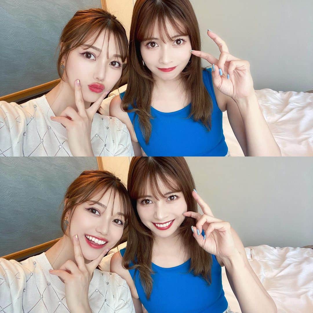 石川晶子（あきぽよ）のインスタグラム：「平成ピース✌️✌️ ピースって、なんかぎゃる🥺 この前あゆちゃんと会ったときの！ 安定に楽しすぎた🙆‍♂️🤍  #平成ピース#平成ギャル #平成生まれです #令和はピースしない #あごぴーすたぐらむ#銀座ランチ #銀座グルメ #ファッションコーデ」