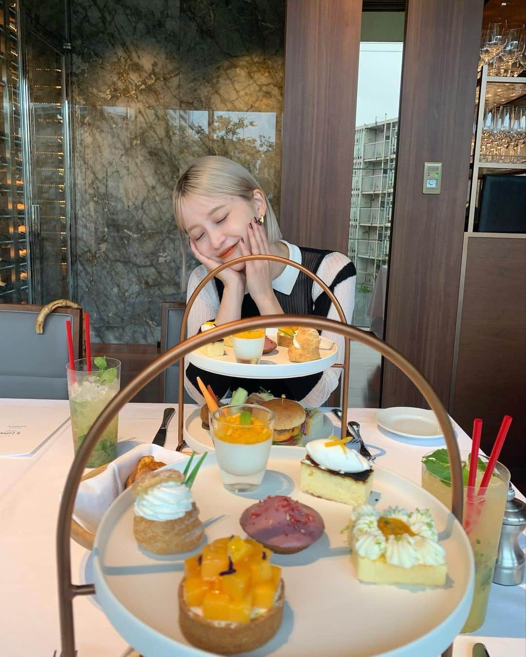 和田えりかのインスタグラム：「少し前に行った幸せ空間🍳🍔🥖🧁🥧🍩  IL LUPINOPRIME♡ すっごくおいしかったｧ〜🍽️  #🤍#アフタヌーンティー」