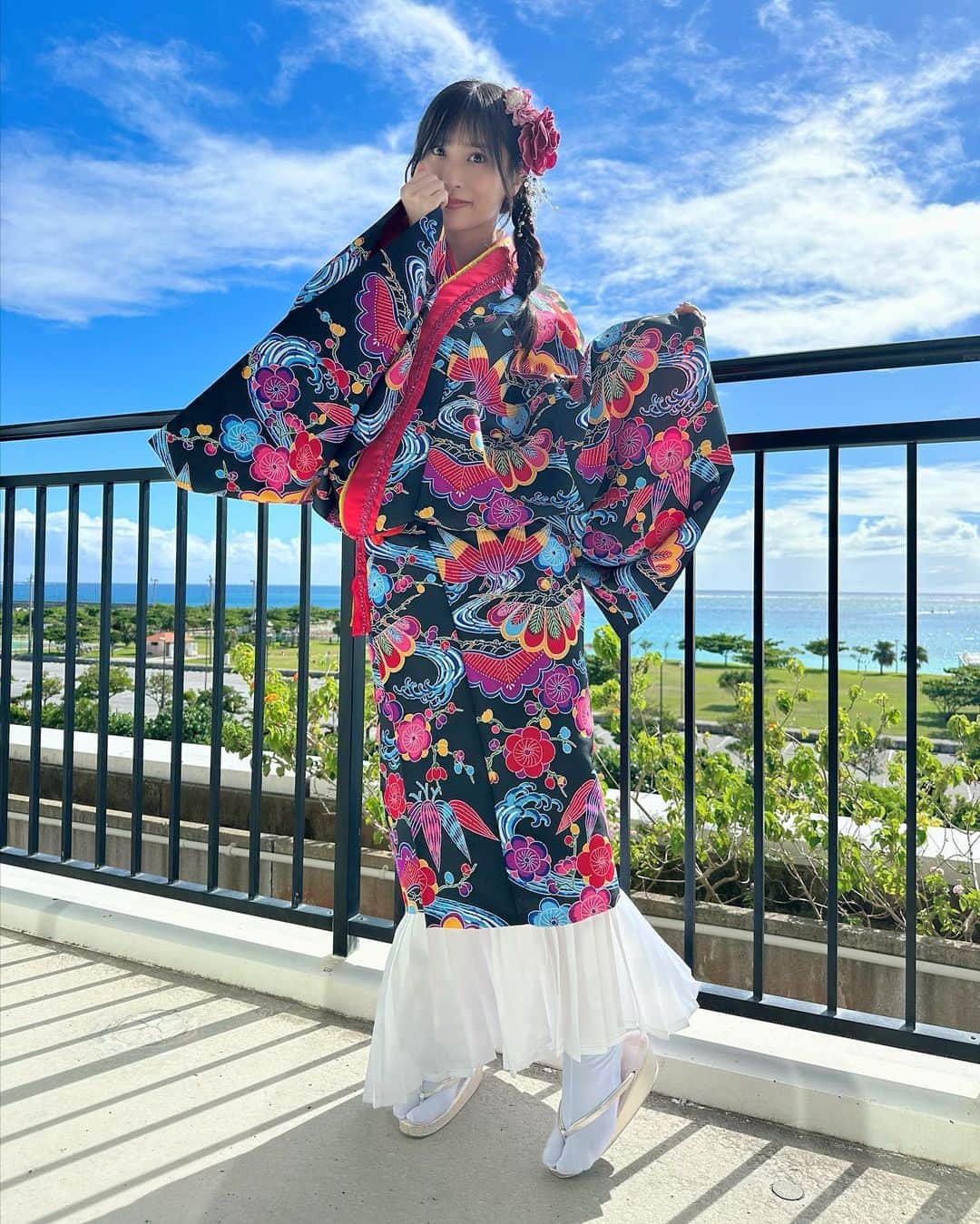 根岸愛さんのインスタグラム写真 - (根岸愛Instagram)「👘✨👘 . 琉装着ました🥺💕 素敵な衣装🫶✨ . #okinawa #fashion #japan #沖縄 #琉装 #沖縄ファッション」7月19日 13時24分 - negishiai927