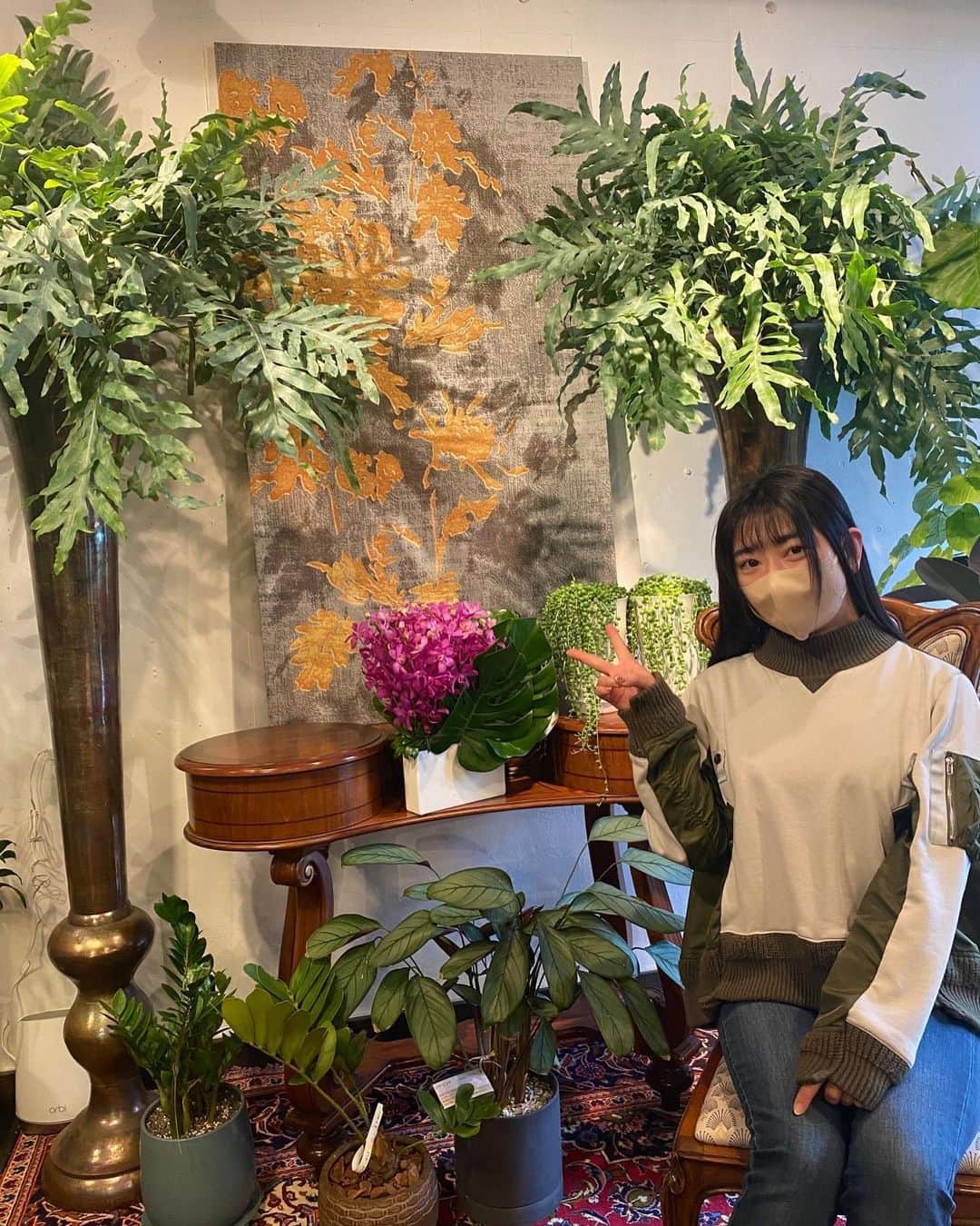 加藤圭さんのインスタグラム写真 - (加藤圭Instagram)「🤍🫧 ‪𓂃 𓈒𓏸   前に、三田にある観葉植物のお店DENA @denda_tokyo さんで  すてきなフラワーデザイナーTAKEDA先生の @hirokotakeda1011   生け花アレンジメントで ランの1種のモカラというピンクの花と モンステラの葉の盛り方を教わり生けました ･.｡*･.｡*🦋‪･.｡*･.｡*  正面から見ても 横から見ても 上から見てもりもりな ゴージャスにしあがりました  - ̗̀👏🏻ꯁꯧ  こちらのお店では コーヒーやカフェを注文することもできて ☕∗*ﾟ🍪 元気な観葉植物や草木のいい香りに囲まれて アンティークな椅子に座って お茶することもできる素敵なお店です🧚‍♂️ ෆ˚*  この時は イチゴと 紅茶と 高輪にある松島屋さんの豆大福をだしていただき  松島屋の豆大福は開店後すぐ売り切れてしまうという情報を知っていたので 大興奮でいただき、 豆と優しい餡子と餅のコラボが言葉にならない美味しさで ひとりでひっそりポーカーフェイスで 悶絶してました、、  ෆ˚* それでは  ꯁꯧ(急におわる)  . . . . .  #グリーンのある暮らし #観葉植物専門店  #グリーンのあるカフェ #フラワー  #love #植物のある暮らし #ボタニカル #beauty #botanical #インテリアグリーン #plant #plantlover #plantlife」7月19日 14時44分 - kei_kato_