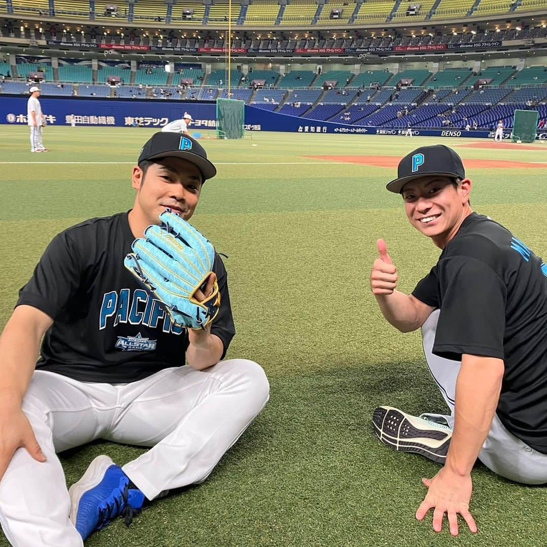 北海道日本ハムファイターズのインスタグラム：「93世代の入団同期コンビ👍👍 #松本剛 #新時代 #lovefighters  #近藤健介 #sbhawks  #マイナビオールスターゲーム2023  #オールスター」
