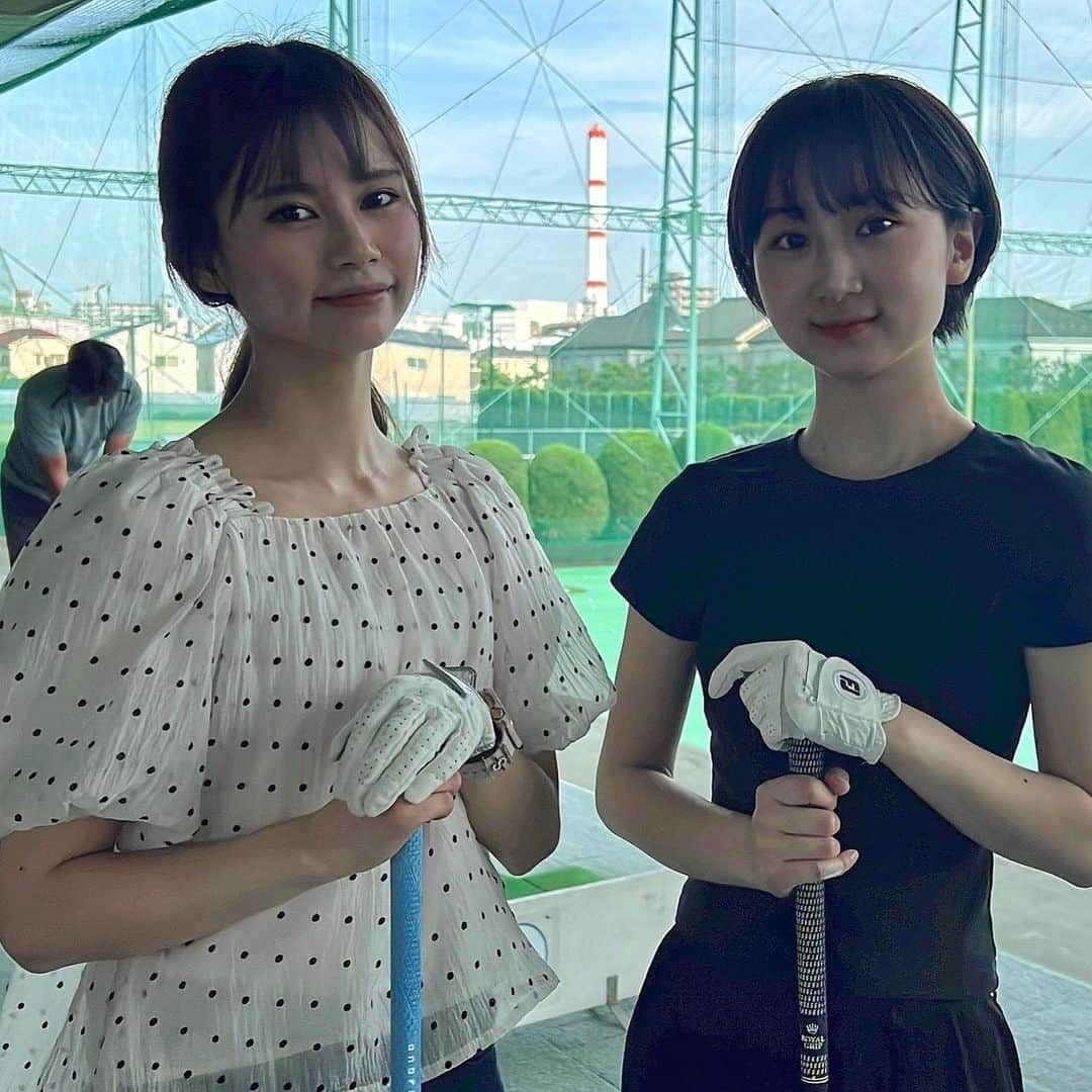 竹村佳奈のインスタグラム：「️ この前は同じ事務所のあこちゃんと スポートピアさんで 打ちっぱなし行ってきた〜！！  とっても綺麗なところでした🫶 ＠sportopia_lh」