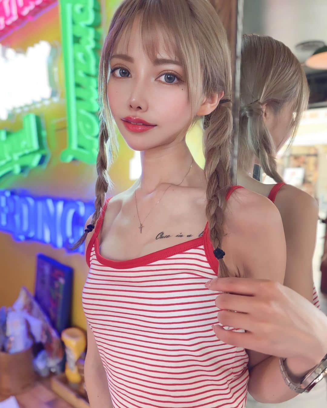 のインスタグラム：「‪‪❤︎‬ 海外っぽい雰囲気で良かったな〜🇺🇸  @sheinofficial ‪‪ @dazy_fashion   ⋆☽クーポン番号 LOVEDAZY251  ⋆☽商品検索 9286902  クーポンコード使ってね☺️  お買い上げ1〜5,999円までは15%OFF! 6,000円以上は20%OFFで適用💓  #SHEIN  #SHEIN購入品  #SHEINコーデ  #SHEINforAll  #153cmコーデ  #低身長コーデ  #SHEINDazy  #Dazy #SHEINforAll #ootd #SHEINpartner」